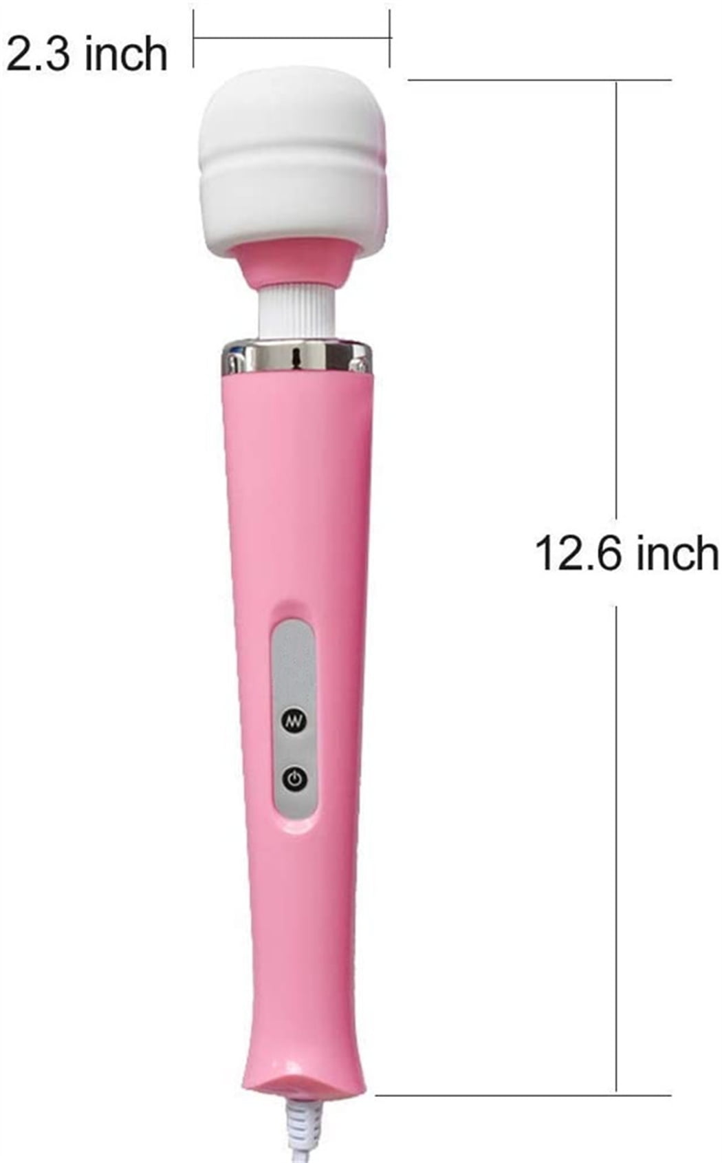 Tutuviw 10 Speeds Wired Powerful Handheld Electric Back Massager with Strong Vibrations, Personal Therapy Massager for Muscle Aches, Sports Recovery, Body Pain (Black) Pink - Image 6