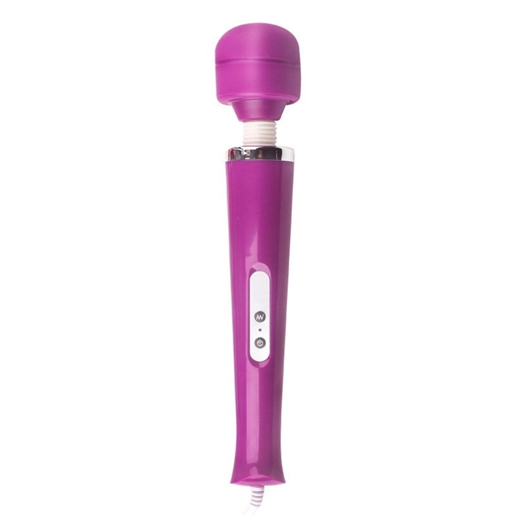 Tutuviw 10 Speeds Wired Powerful Handheld Electric Back Massager with Strong Vibrations, Personal Therapy Massager for Muscle Aches, Sports Recovery, Body Pain (Black) Purple - Image 1