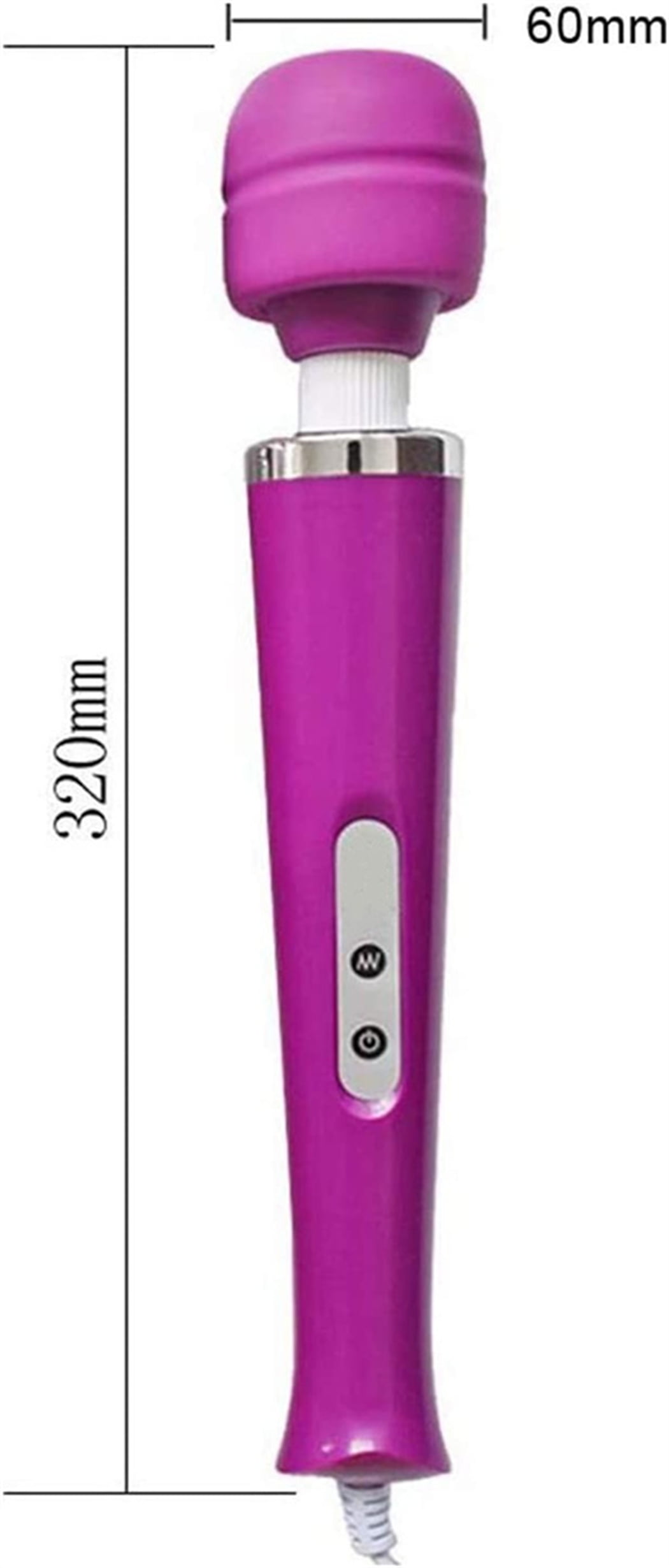 Tutuviw 10 Speeds Wired Powerful Handheld Electric Back Massager with Strong Vibrations, Personal Therapy Massager for Muscle Aches, Sports Recovery, Body Pain (Black) Purple - Image 2