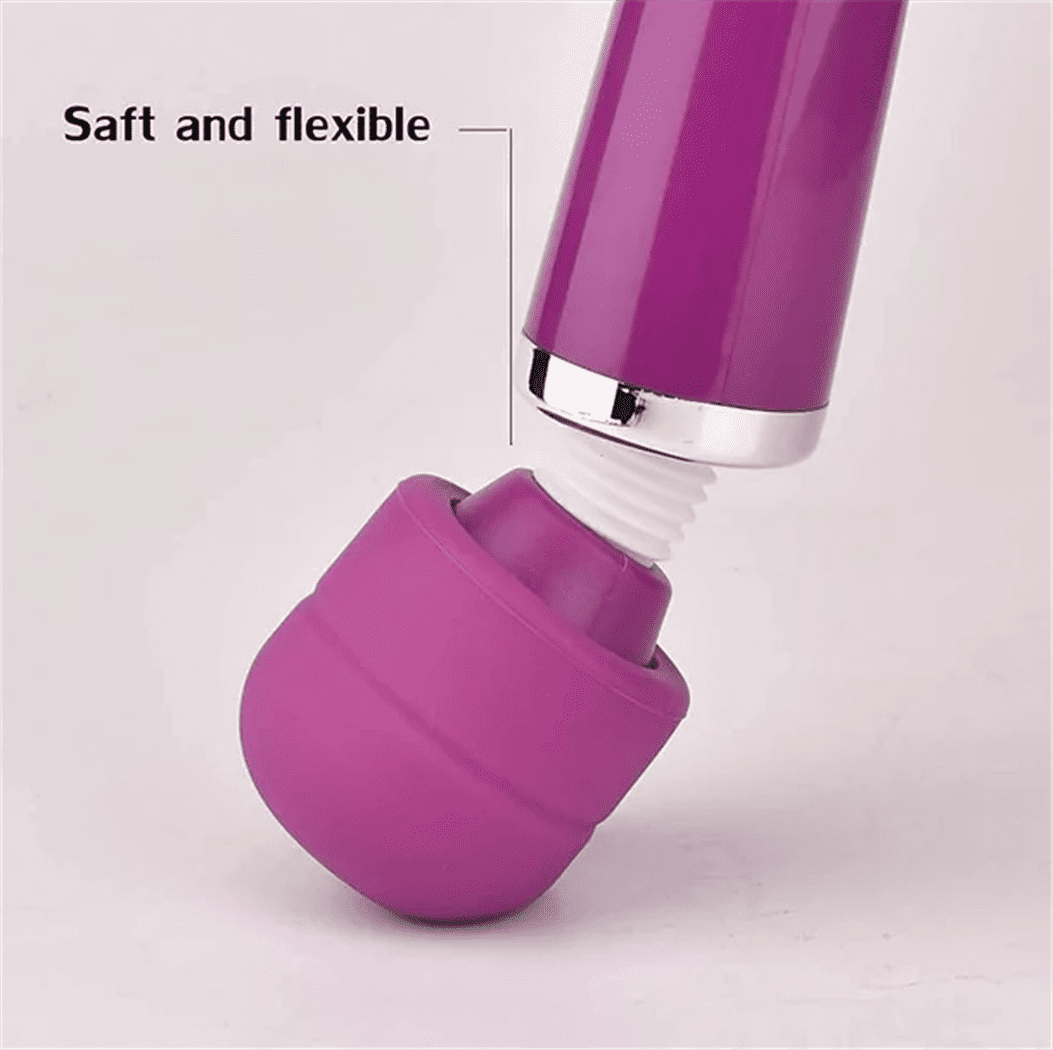 Tutuviw 10 Speeds Wired Powerful Handheld Electric Back Massager with Strong Vibrations, Personal Therapy Massager for Muscle Aches, Sports Recovery, Body Pain (Black) Purple - Image 5