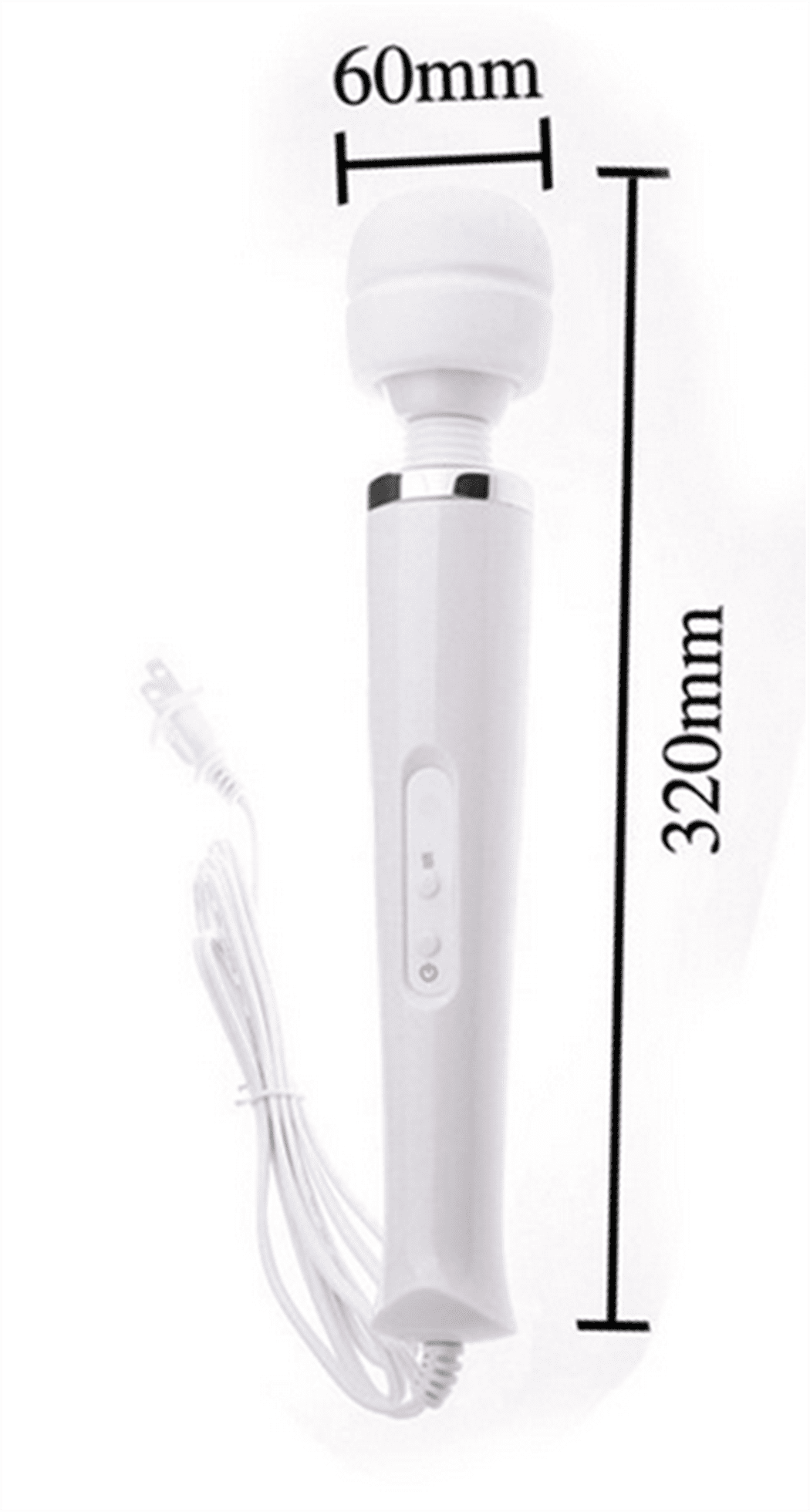 Tutuviw 10 Speeds Wired Powerful Handheld Electric Back Massager with Strong Vibrations, Personal Therapy Massager for Muscle Aches, Sports Recovery, Body Pain (Black) White - Image 4