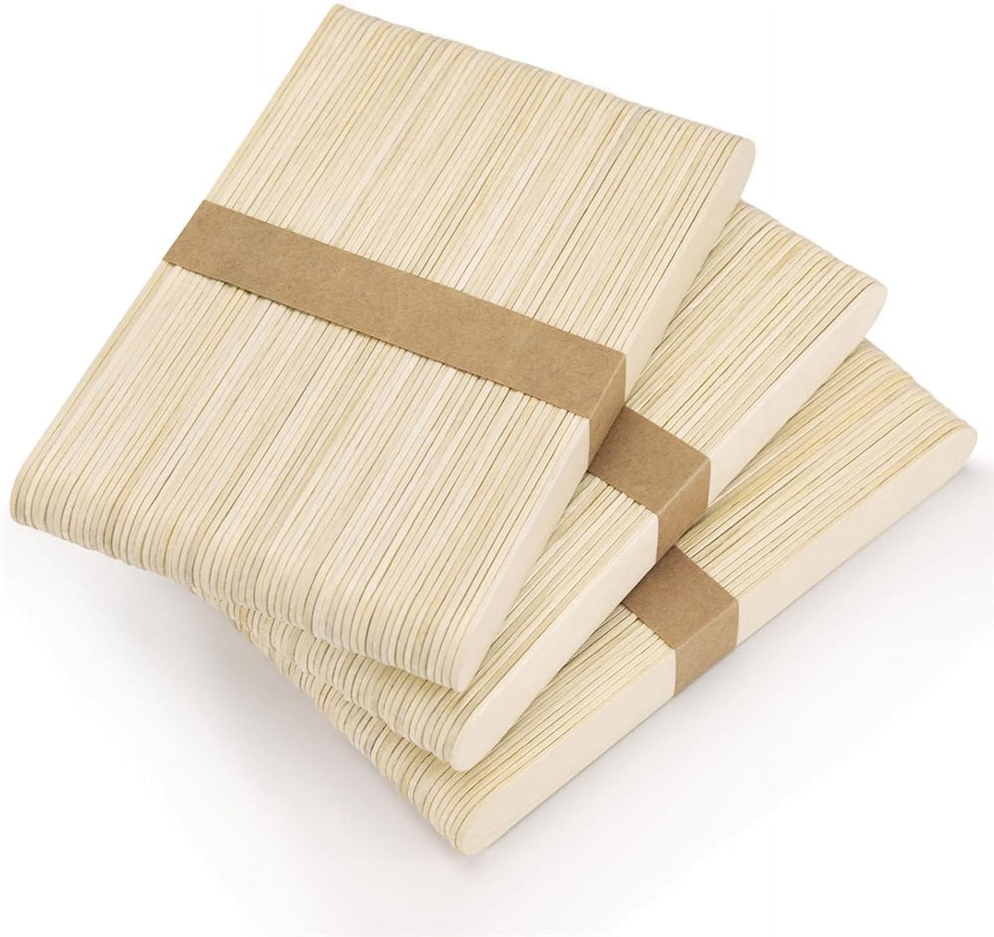 Wooden Sticks for Crafts,Wooden Ice Cream Sticks,Creative Popsicle Sticks,Natural Wood Popsicle Sticks,Handmade Ice Pop Sticks,for Home Classroom,Arts and Crafts (100Pcs) - Image 1
