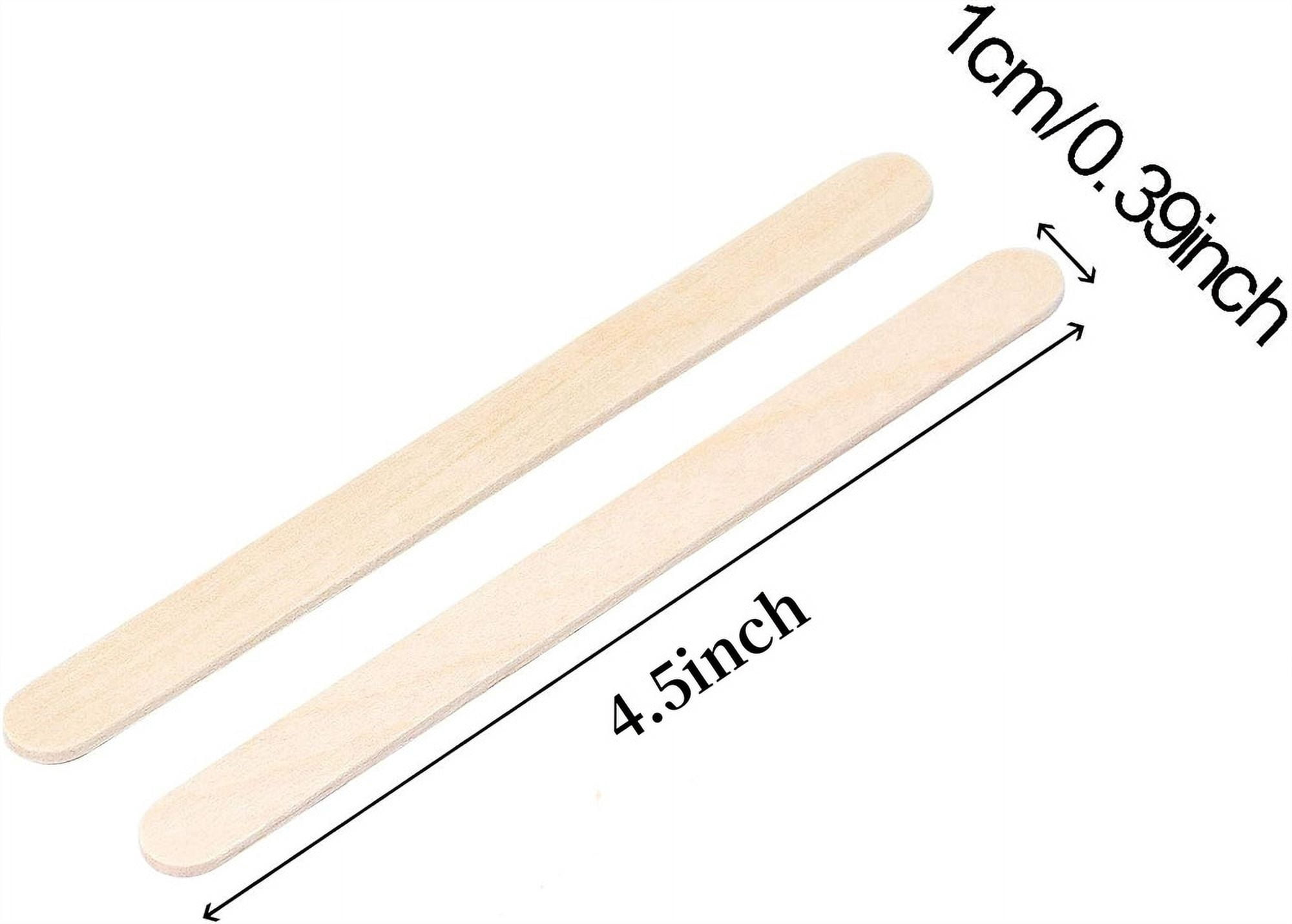 Wooden Sticks for Crafts,Wooden Ice Cream Sticks,Creative Popsicle Sticks,Natural Wood Popsicle Sticks,Handmade Ice Pop Sticks,for Home Classroom,Arts and Crafts (100Pcs) - Image 2
