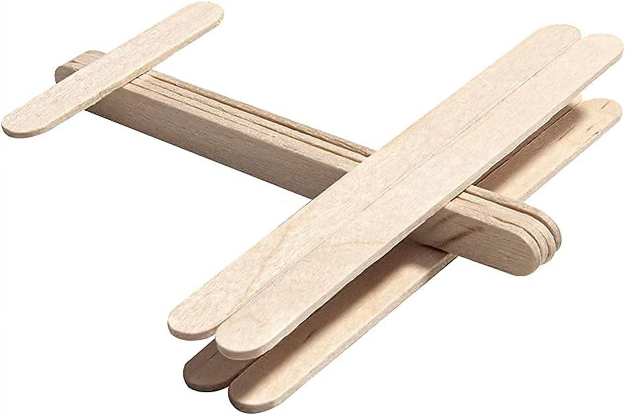 Wooden Sticks for Crafts,Wooden Ice Cream Sticks,Creative Popsicle Sticks,Natural Wood Popsicle Sticks,Handmade Ice Pop Sticks,for Home Classroom,Arts and Crafts (100Pcs) - Image 3