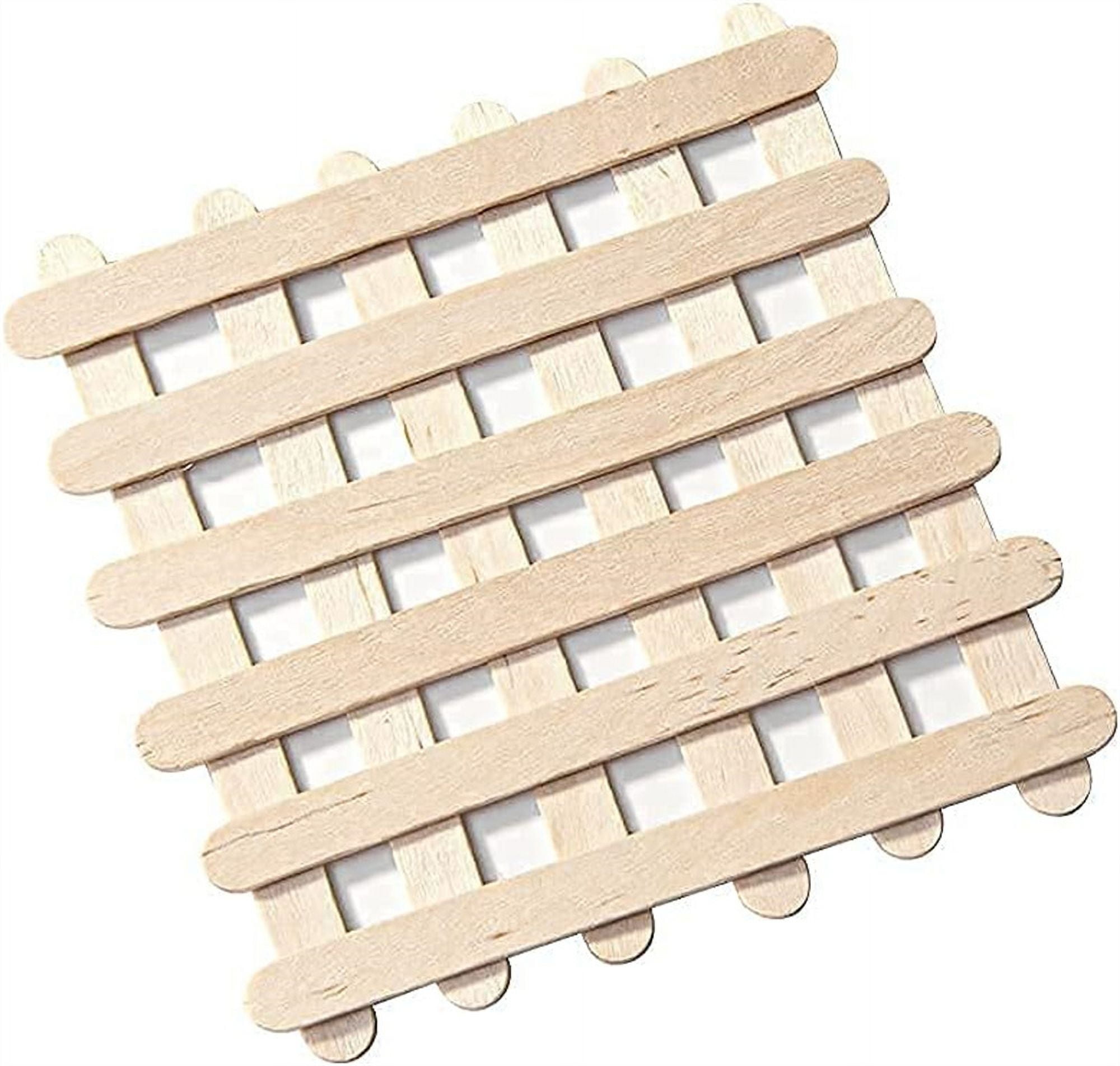 Wooden Sticks for Crafts,Wooden Ice Cream Sticks,Creative Popsicle Sticks,Natural Wood Popsicle Sticks,Handmade Ice Pop Sticks,for Home Classroom,Arts and Crafts (100Pcs) - Image 4