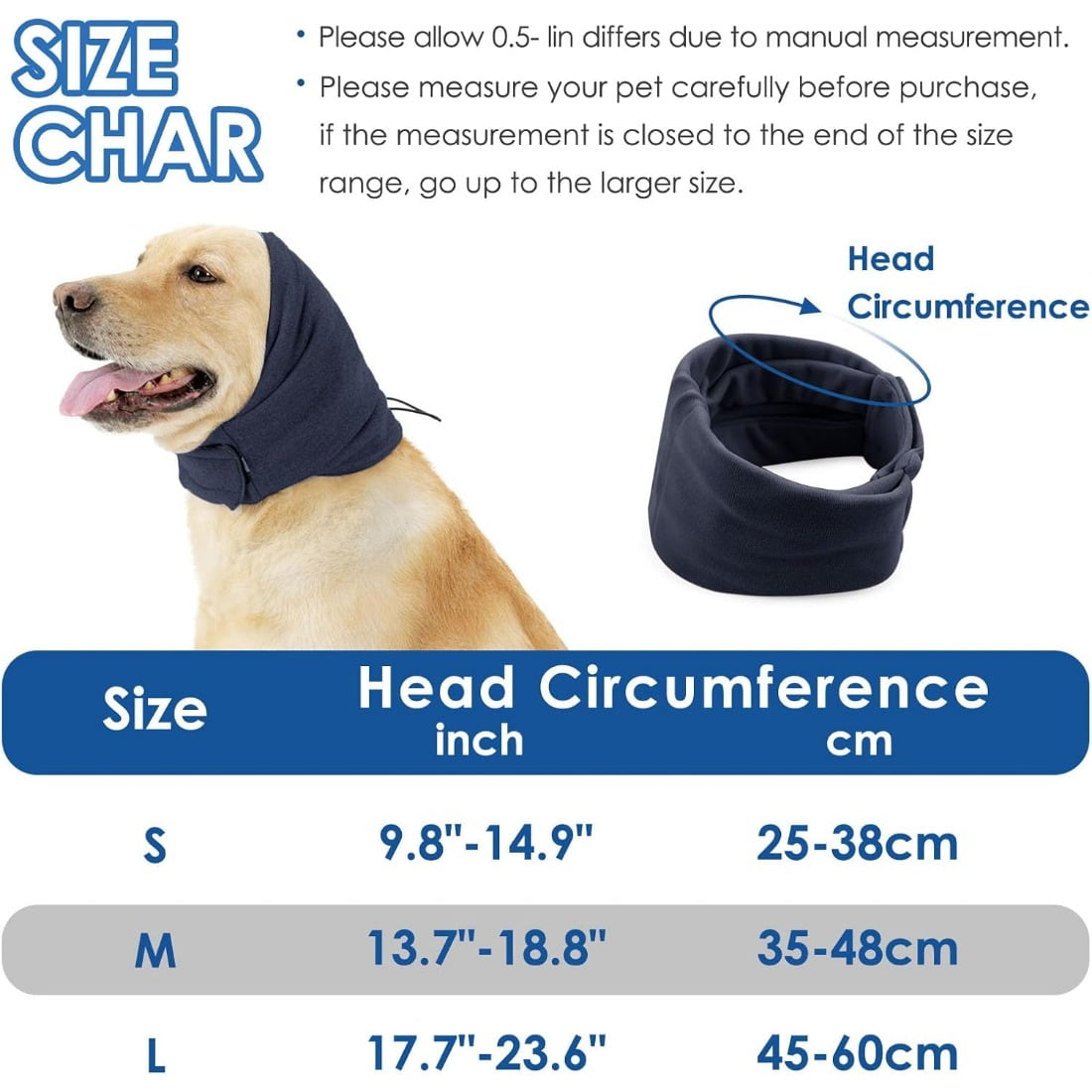 Tingzi Dog Calming Hoodie, No Flap Ear Wraps for Dogs Anxiety Relief, Dog Ear Muffs Noise Protection for Firework, Grooming, Force Drying, Dog Ear Covers Headband for Noise Cancelling, Grey L Grey - Image 2