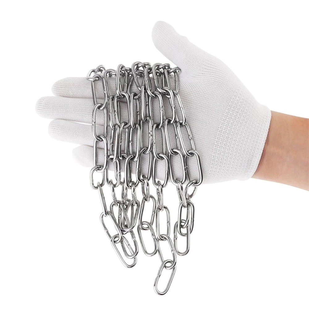 13.1 feet Stainless Steel Coil Chain Link,QZS Metal Safety Chain,Proof Coil Chain Links,Heavy Duty Chain Links,Long Durable Links for Hanging Plant, Hanging Clothes,Shade Sail Set of 4 - Image 3