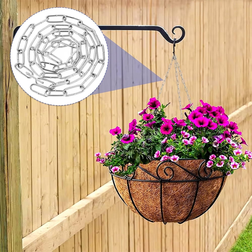 13.1 feet Stainless Steel Coil Chain Link,QZS Metal Safety Chain,Proof Coil Chain Links,Heavy Duty Chain Links,Long Durable Links for Hanging Plant, Hanging Clothes,Shade Sail Set of 4 - Image 4