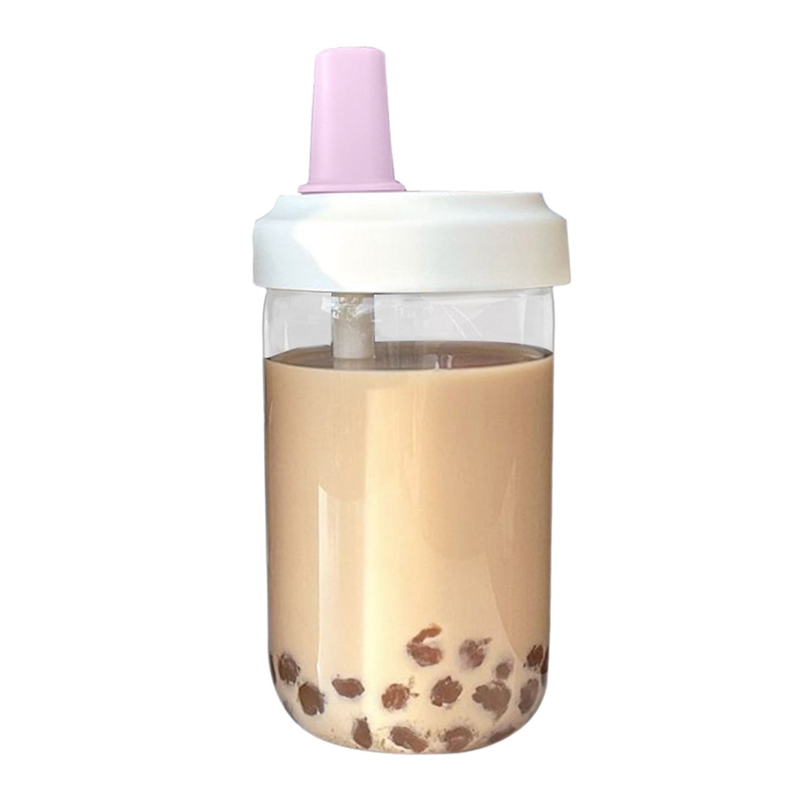 Uanit Reusable Boba Cup for Bubble Tea Boba Tea Cup with Lid and Straw, Leakproof Kawaii Cup, Bubble Tea Cup, Smoothie Tumbler, Insulated, Reusable Straw for Boba Pearls, Boba Gift A Black - Image 1