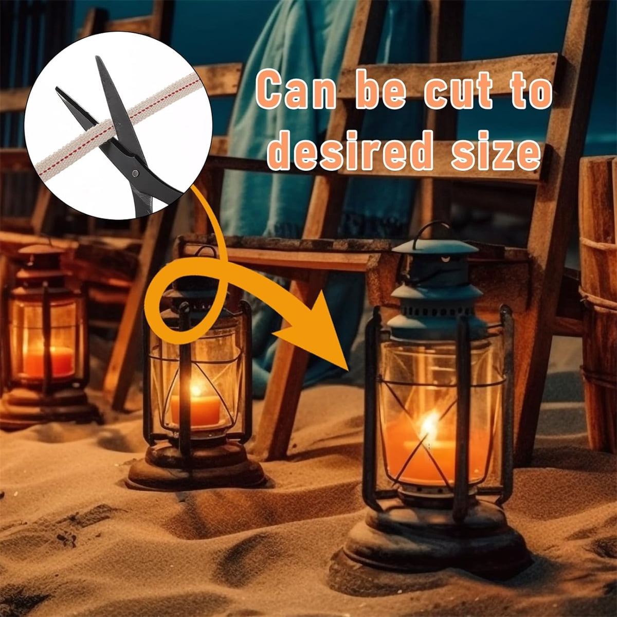 GIXUSIL 26.25 Feet Flat Wide, Oil Lamp Wick, Oil Burner Wick, Cotton Replacement Lanterns Wick with Red Stitch for Kerosene Paraffin Burner Lighting, Lantern Oil Burner, 4 Rolls 32.8' - Image 5