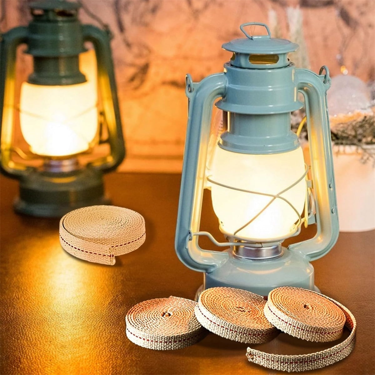 GIXUSIL 26.25 Feet Flat Wide, Oil Lamp Wick, Oil Burner Wick, Cotton Replacement Lanterns Wick with Red Stitch for Kerosene Paraffin Burner Lighting, Lantern Oil Burner, 4 Rolls 32.8' - Image 7