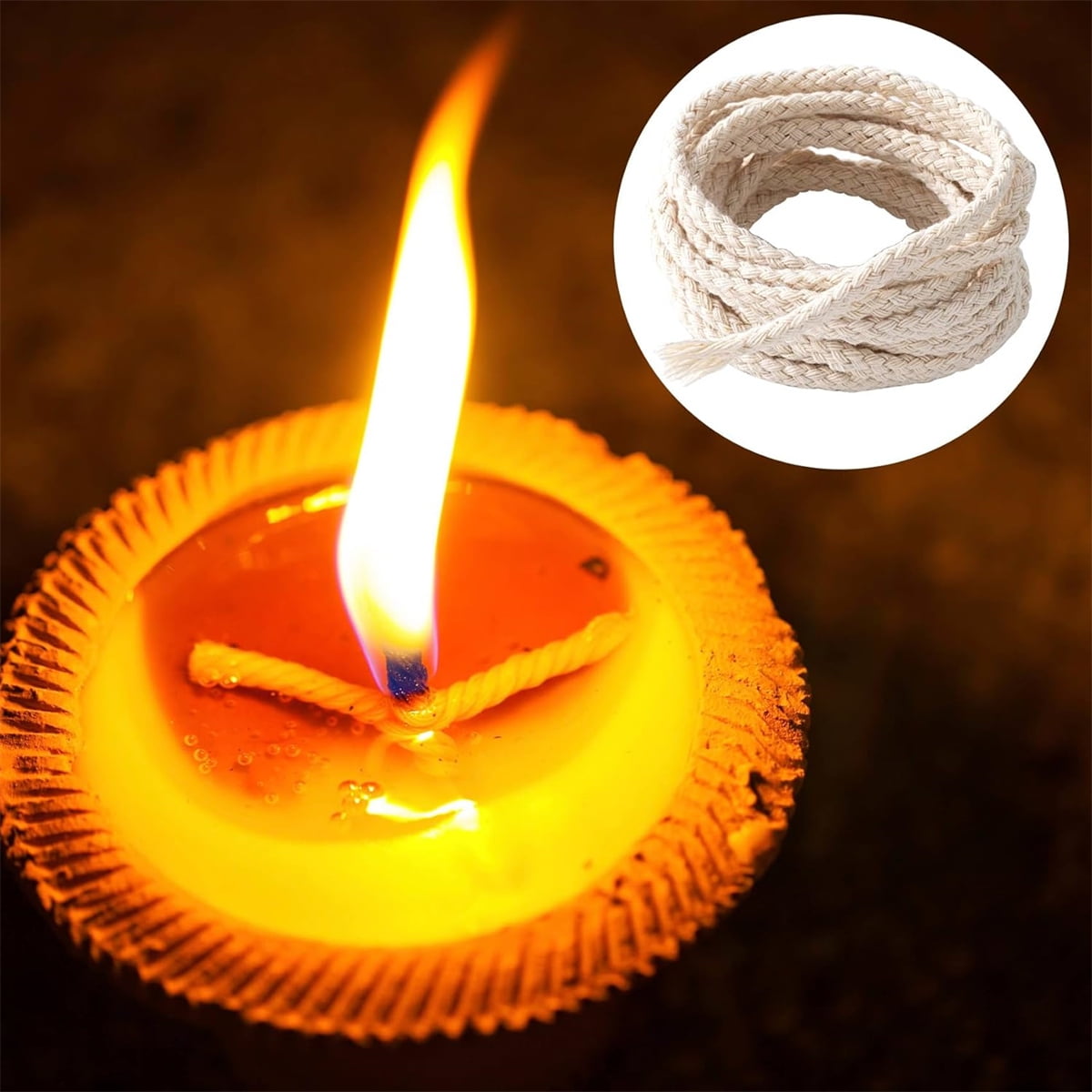 GIXUSIL 26.25 Feet Flat Wide, Oil Lamp Wick, Oil Burner Wick, Cotton Replacement Lanterns Wick with Red Stitch for Kerosene Paraffin Burner Lighting, Lantern Oil Burner, 4 Rolls 26.25' - Image 4