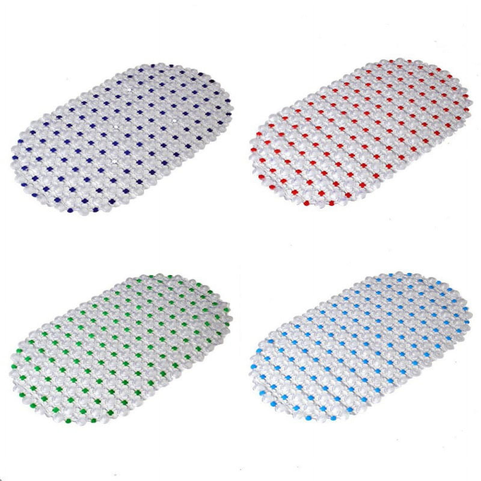 Shower Mats Non Slip Without Suction Cups, 15× 26.8 Inch, PVC Bathroom Mats, Bath Mats for Shower and Bathroom, Quick Drying Dark Blue - Image 2