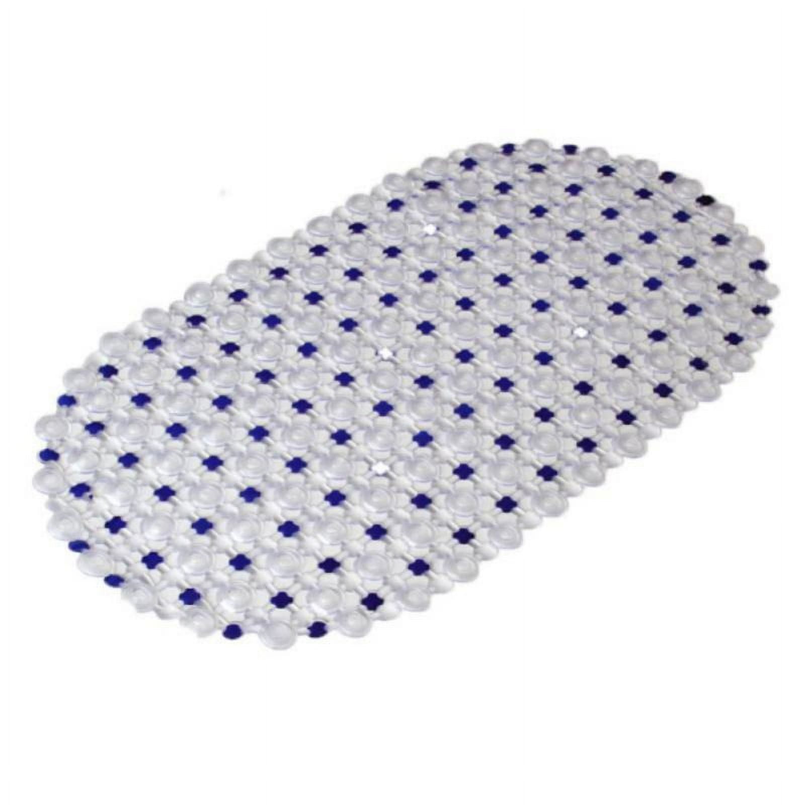 Shower Mats Non Slip Without Suction Cups, 15× 26.8 Inch, PVC Bathroom Mats, Bath Mats for Shower and Bathroom, Quick Drying Dark Blue - Image 6