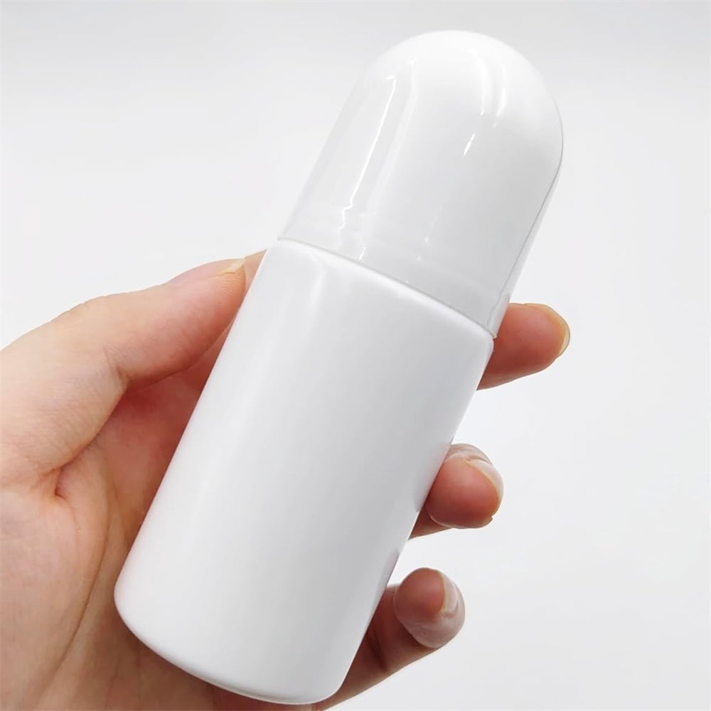 White Plastic Roll-on Bottle,Empty Portioning Bottles,QZS Refillable Anti-perspirant Roller Container,Leak-Proof DIY Deodorant Container with Roller Ball,for Essential Oils Fragrances 4Pack White - Image 4