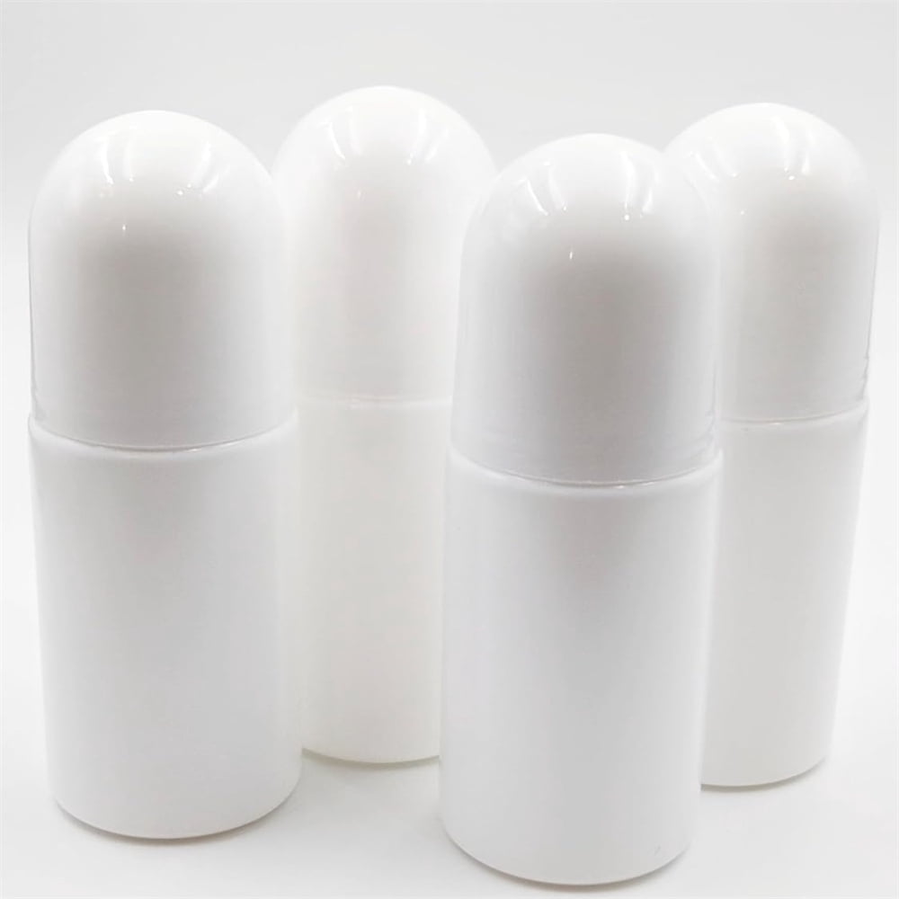 White Plastic Roll-on Bottle,Empty Portioning Bottles,QZS Refillable Anti-perspirant Roller Container,Leak-Proof DIY Deodorant Container with Roller Ball,for Essential Oils Fragrances 4Pack White - Image 6