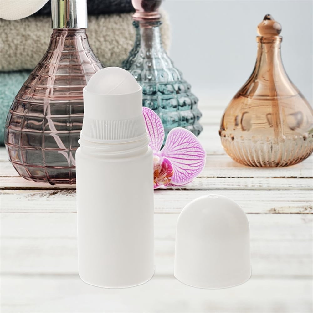 White Plastic Roll-on Bottle,Empty Portioning Bottles,QZS Refillable Anti-perspirant Roller Container,Leak-Proof DIY Deodorant Container with Roller Ball,for Essential Oils Fragrances 4Pack White - Image 7