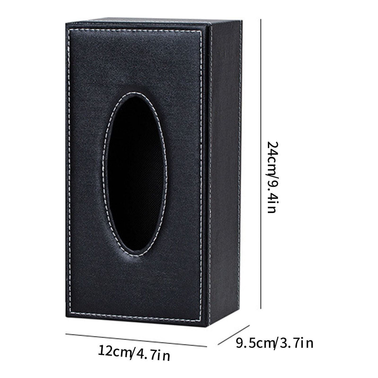 Cagnkofi Tissue Box Cover Rectangular, PU Leather Tissue Box Holder for Kleenex, Napkin, Tissue Box Cover Rectangle, Tissue Holder for Bathroom Car Home Decorative A A - Image 3