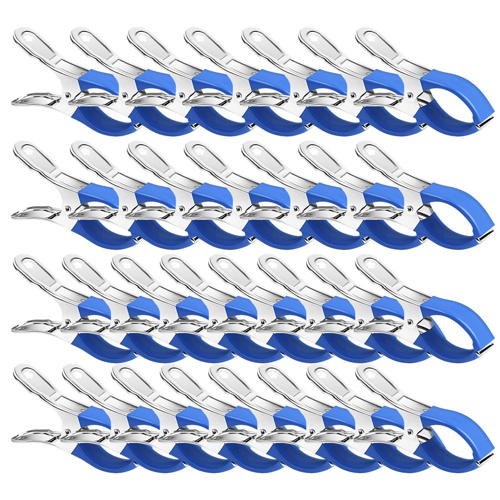 6/30Pcs Pool Cover Clips Stainless Steel Pool Cover Clamps For Above Ground Swimming Pool Wind Guard Clip Black 30pcs blue Blue - Image 1