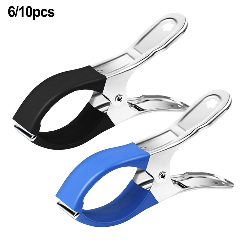 6/30Pcs Pool Cover Clips Stainless Steel Pool Cover Clamps For Above Ground Swimming Pool Wind Guard Clip Black Blue 6pcs blue Blue/Black - Image 5