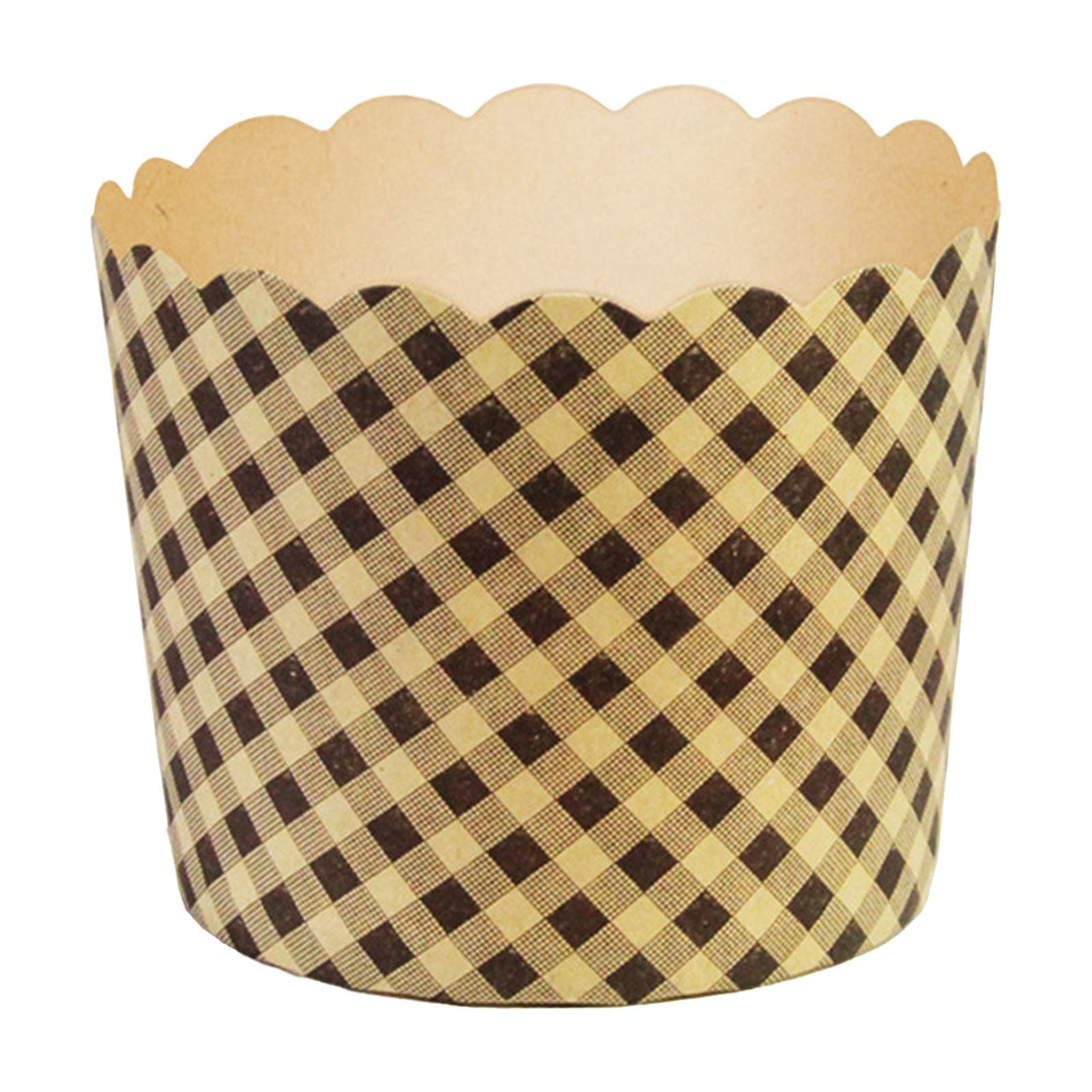 100Pcs Baking Cups, Muffin Cups Thick Cake Paper Cups Bread Paper Cups Lattice Cake Box, Heavy Duty Cupcake Liners, Kraft Paper Cupcakes Greaseproof Wrappers Supplies, Christmas Baking Molds Yellow - Image 2