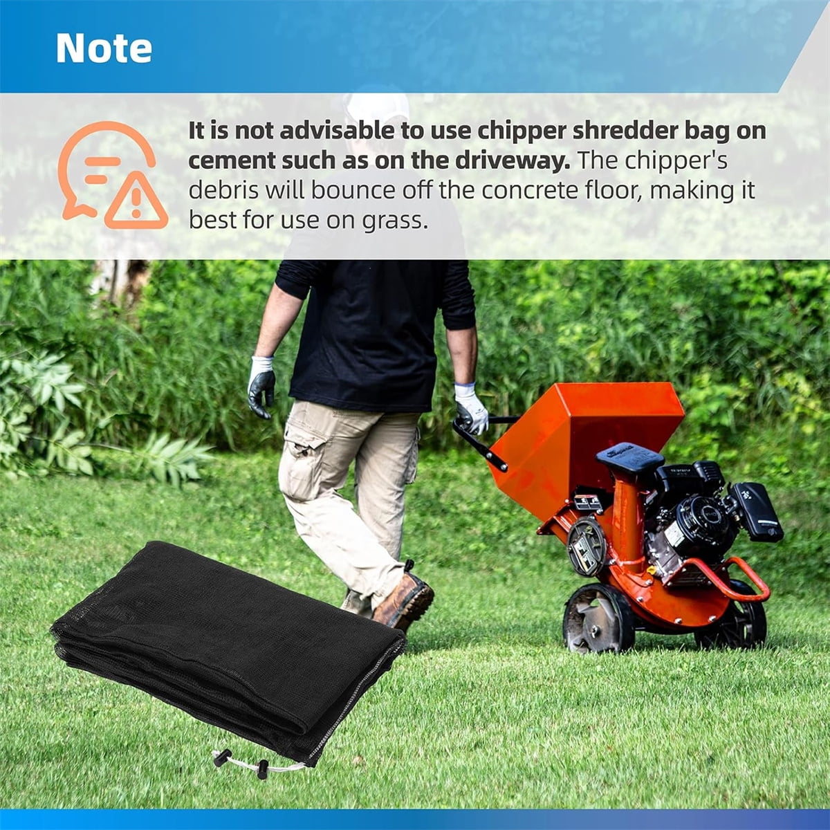 Tutuviw Wood Chipper Collection Bag,24 x 48
