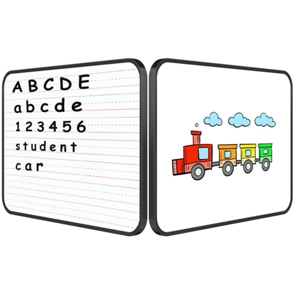 2Pcs Double-Sided Dry Erase White Board,Magnetic Small Whiteboard with Lines and Blank Surface,Portable Handheld Lapboard with Stripe,Great for Home (Random) - Image 1
