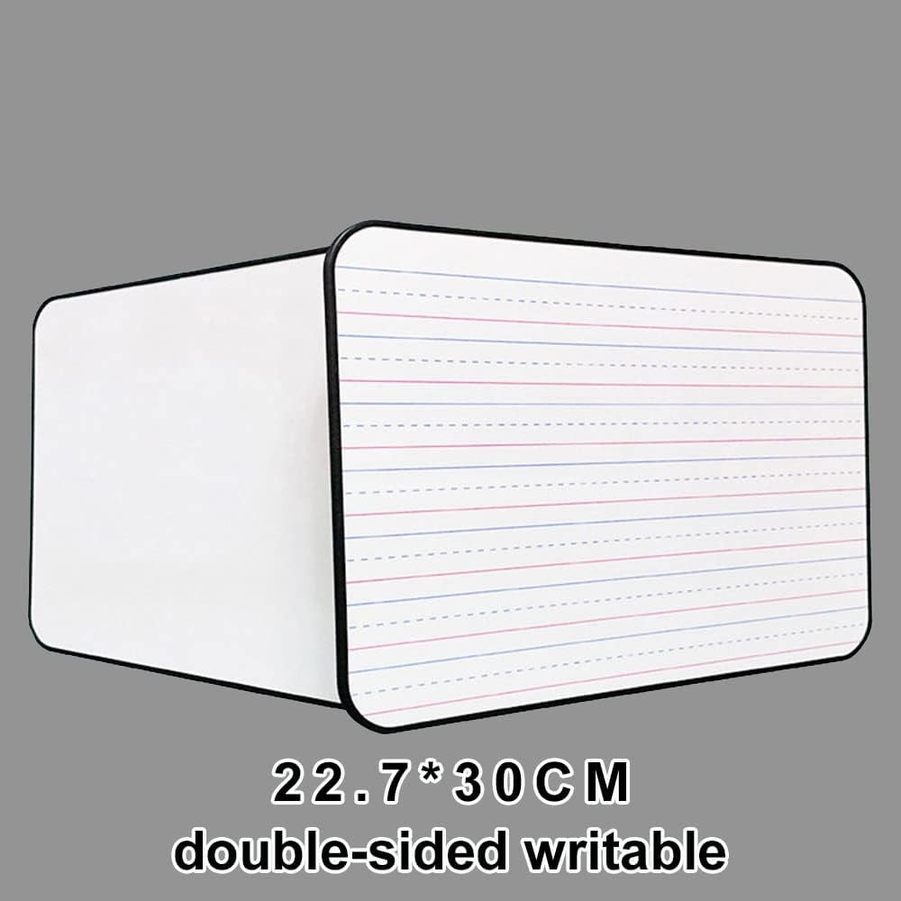 2Pcs Double-Sided Dry Erase White Board,Magnetic Small Whiteboard with Lines and Blank Surface,Portable Handheld Lapboard with Stripe,Great for Home (Random) - Image 2