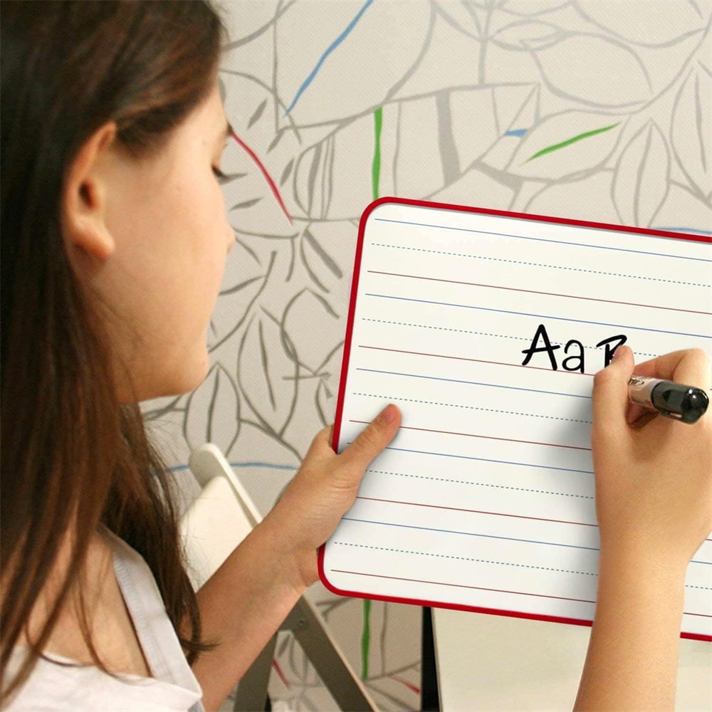 2Pcs Double-Sided Dry Erase White Board,Magnetic Small Whiteboard with Lines and Blank Surface,Portable Handheld Lapboard with Stripe,Great for Home (Random) - Image 5