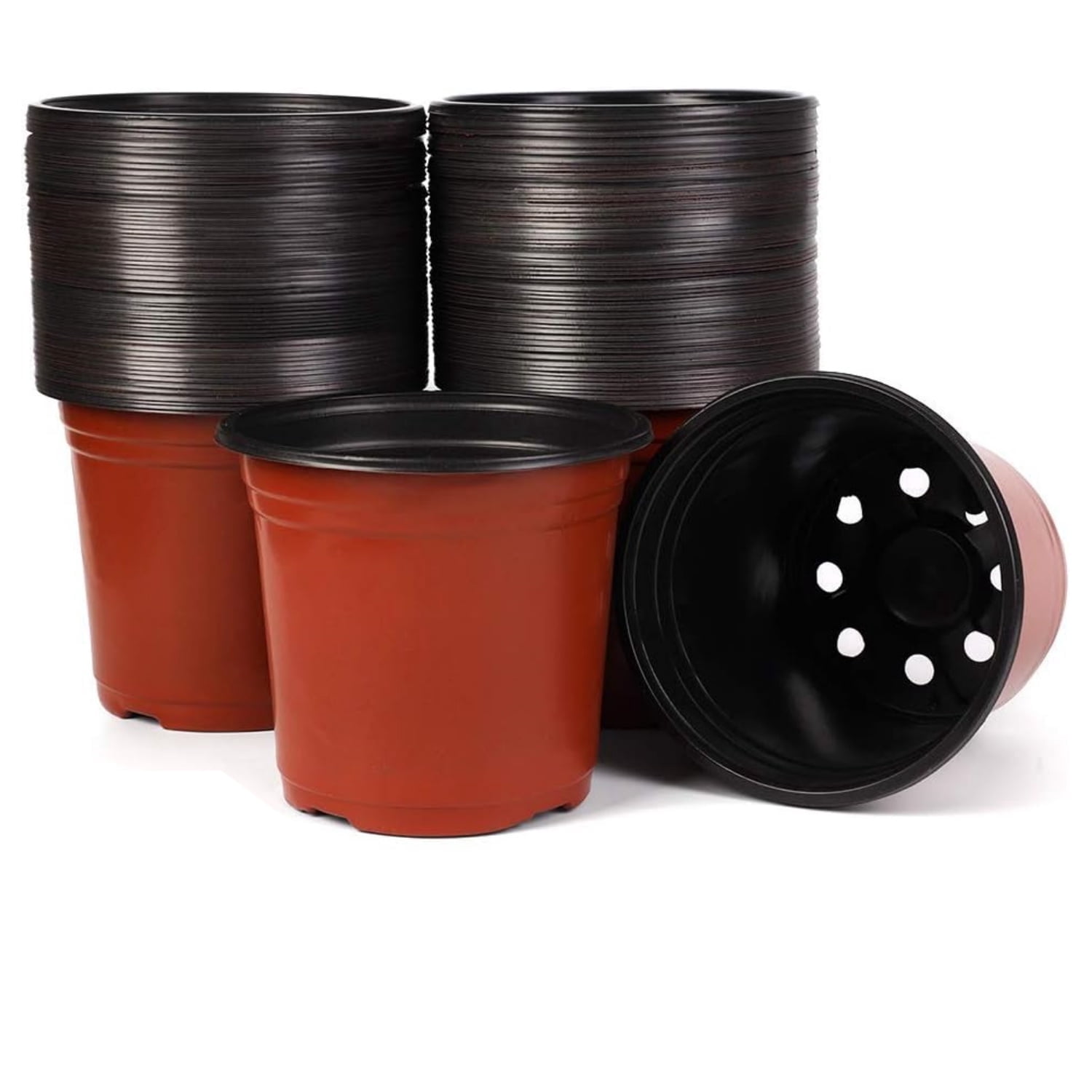 50Pcs Plastic Plant Nursery Pots,3.9x2.7x3.3In Seed Starting Pots with Drainage Holes for Indoor,Durable Soft Nursery Containers for Transplanting - Image 1