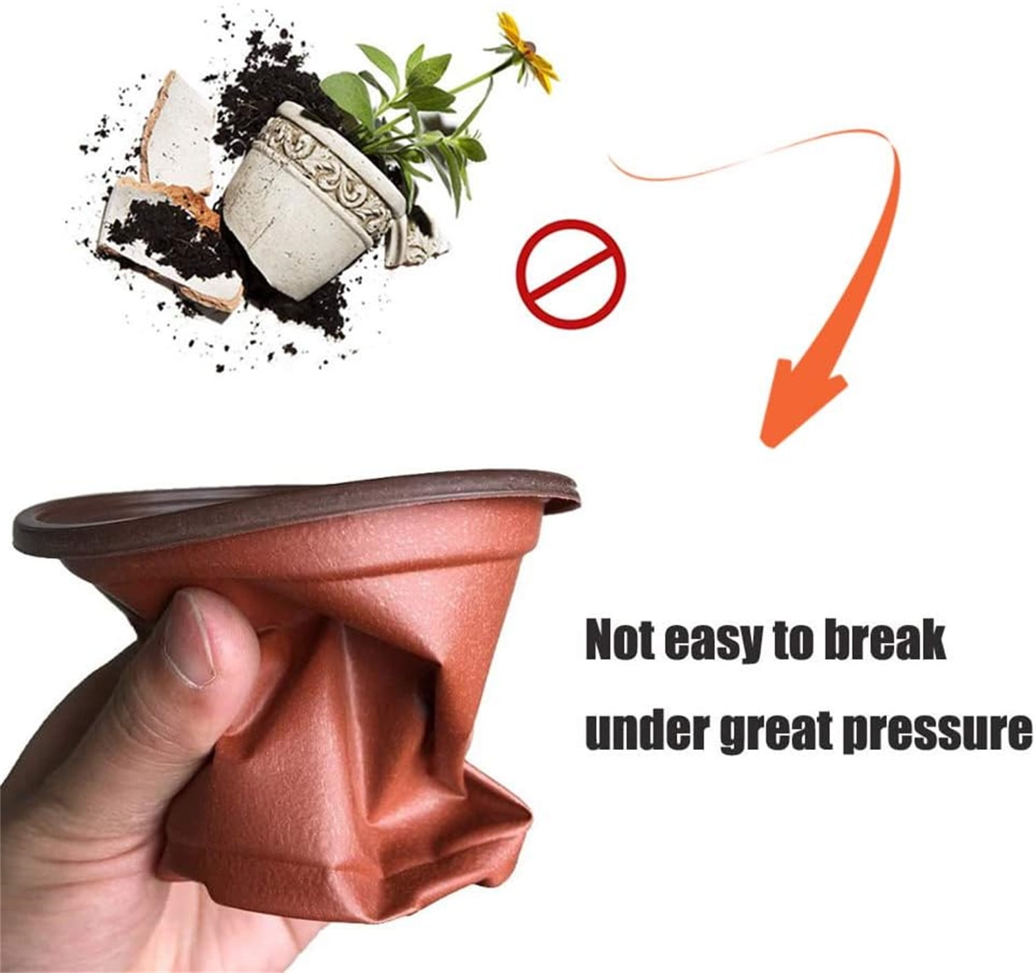 50Pcs Plastic Plant Nursery Pots,3.9x2.7x3.3In Seed Starting Pots with Drainage Holes for Indoor,Durable Soft Nursery Containers for Transplanting - Image 3
