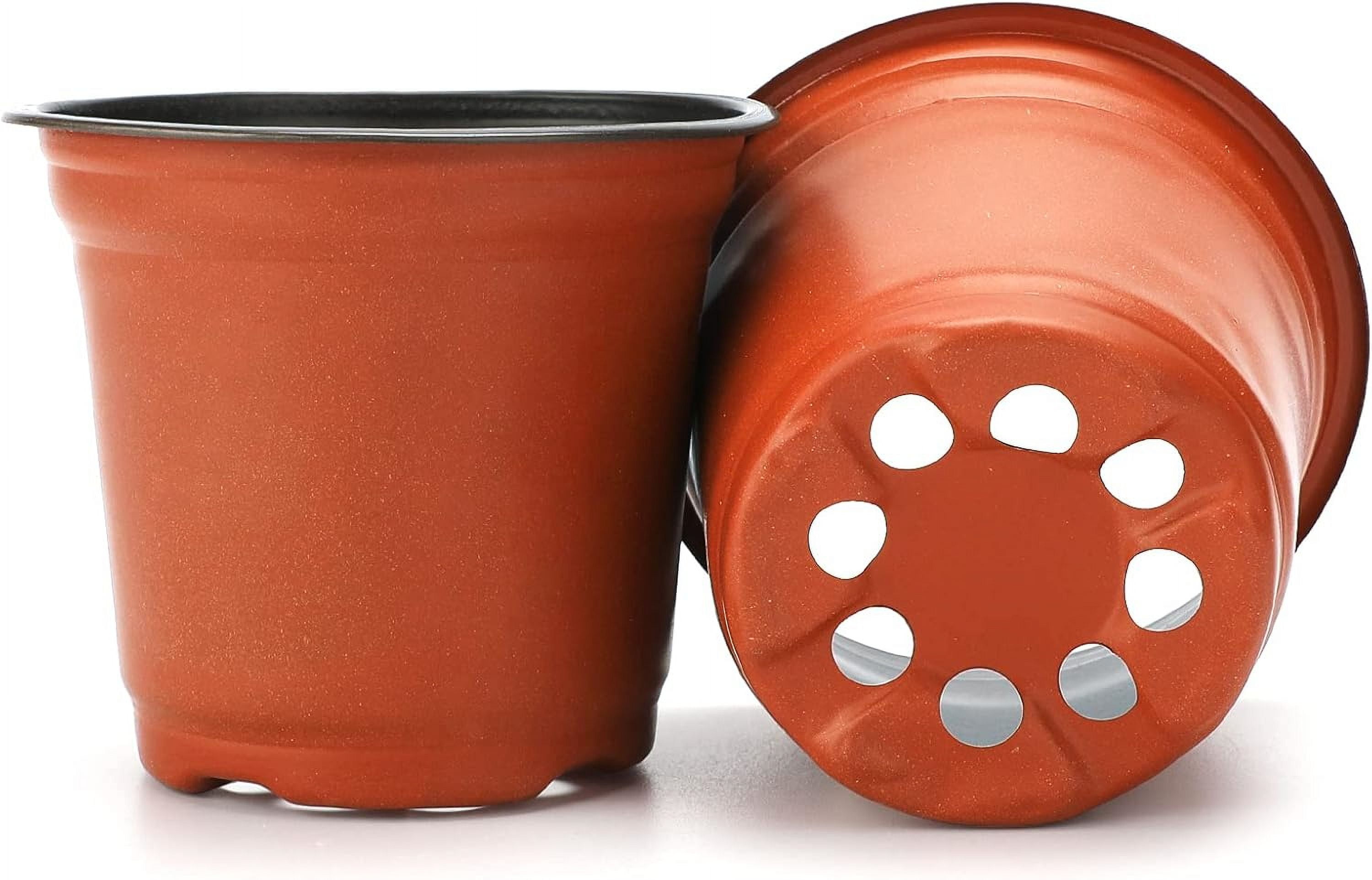 50Pcs Plastic Plant Nursery Pots,3.9x2.7x3.3In Seed Starting Pots with Drainage Holes for Indoor,Durable Soft Nursery Containers for Transplanting - Image 4