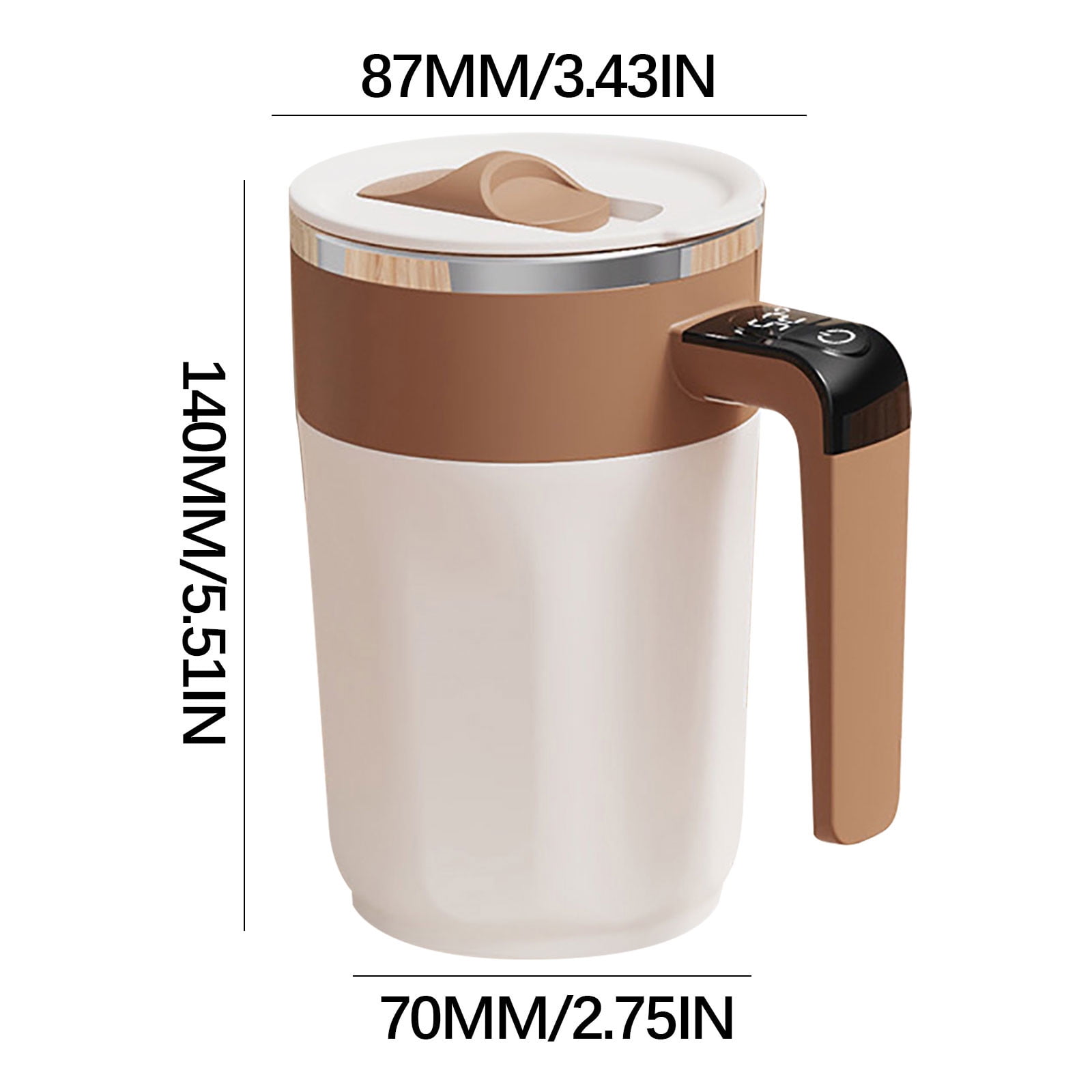 400 ML self stirring coffee mug self heating coffee Cup Fully Automatic Rechargeable Magnetic Mixing Cup with Touch-Sensitive Temperature Display for Stirring Coffee, Etc 400 mL Green - Image 3
