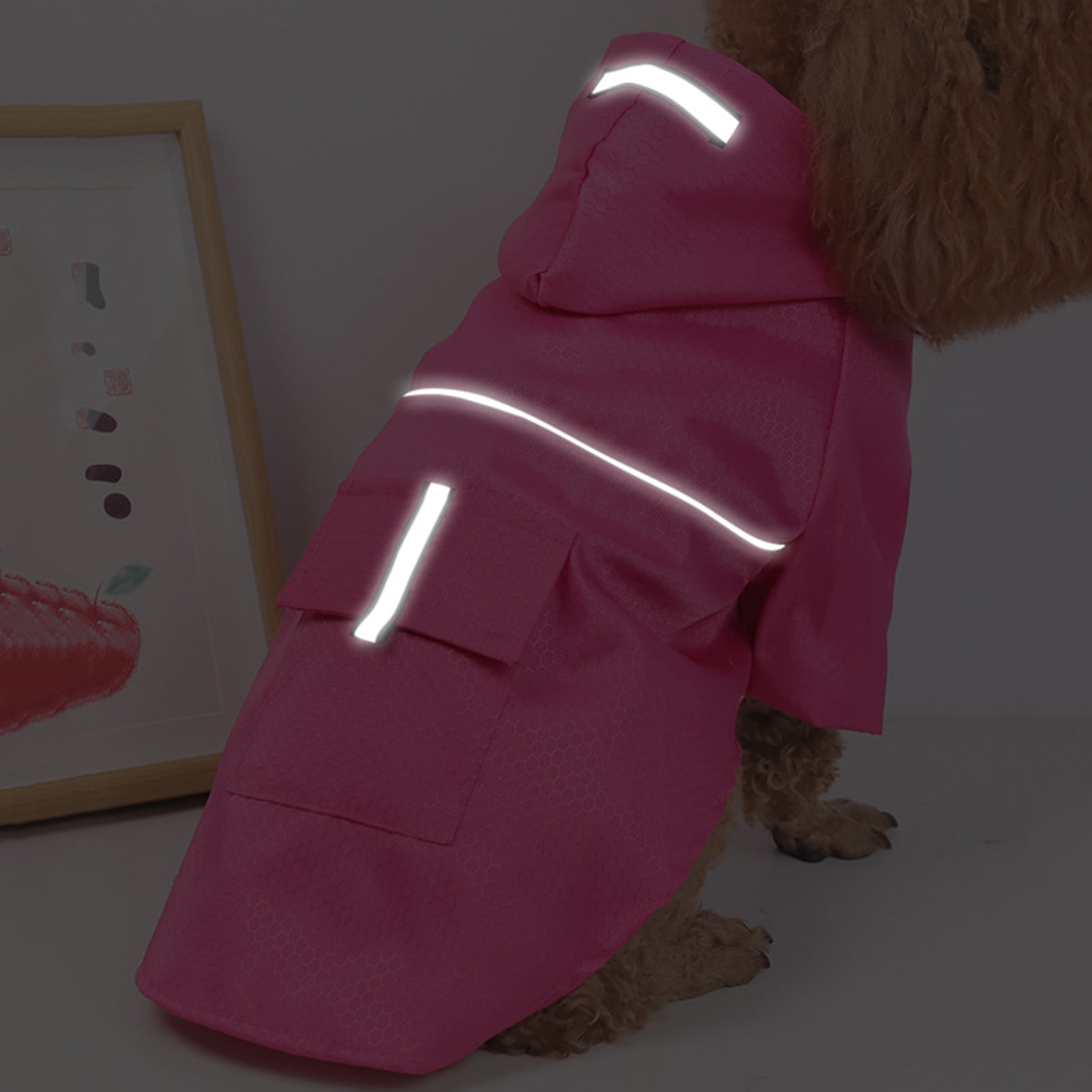 Travelwant Waterproof Reflective Dog Raincoat- Adjustable Pet Jacket, Lightweight Dog Hooded Slicker Poncho for Small to X- Large Dogs and Puppies M Orange - Image 5