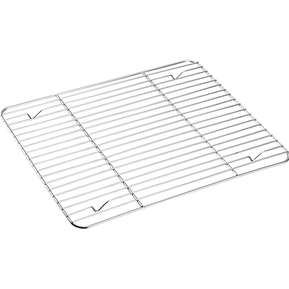 1 Pack High Strength Stainless Steel Grill Racks,QZS Nonstick Roasting Racks,Rectangle Wire Net Rack,Kitchen Baking Rack,Nonstick Wire Grill Net,for Picnic Camping Barbeque Party 11