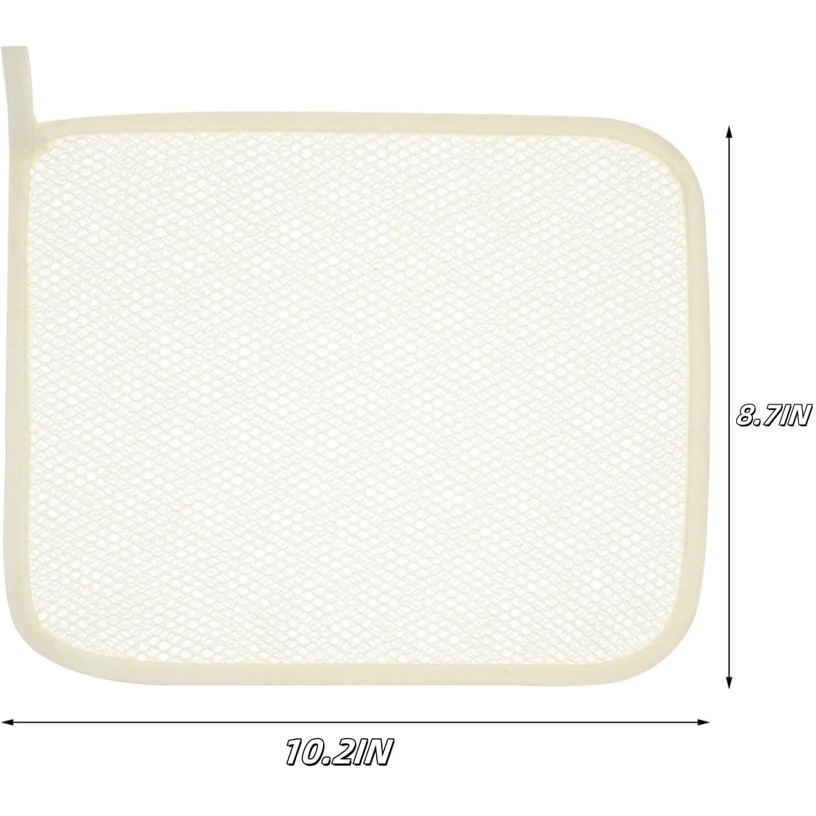 Exfoliating Washcloths,African Exfoliating Net,Reusable African Net Sponge,8.7x10.2In Beige Mutilfunction Wash Cloth for Face and Body Beige - Image 2