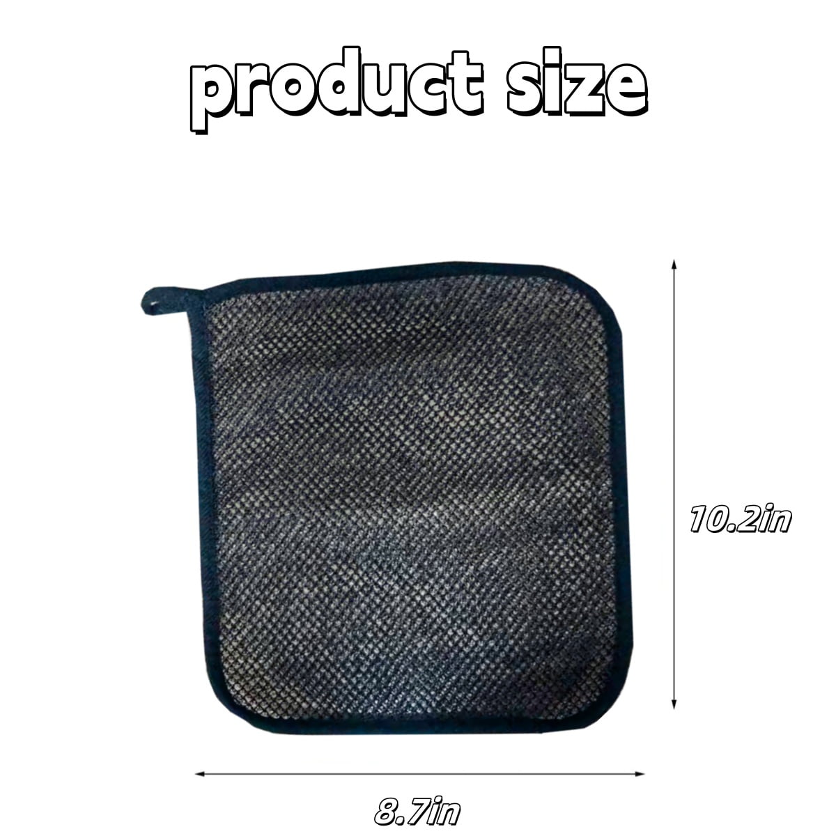 Exfoliating Washcloths,African Exfoliating Net,Reusable African Net Sponge,8.7x10.2In Beige Mutilfunction Wash Cloth for Face and Body Black - Image 2