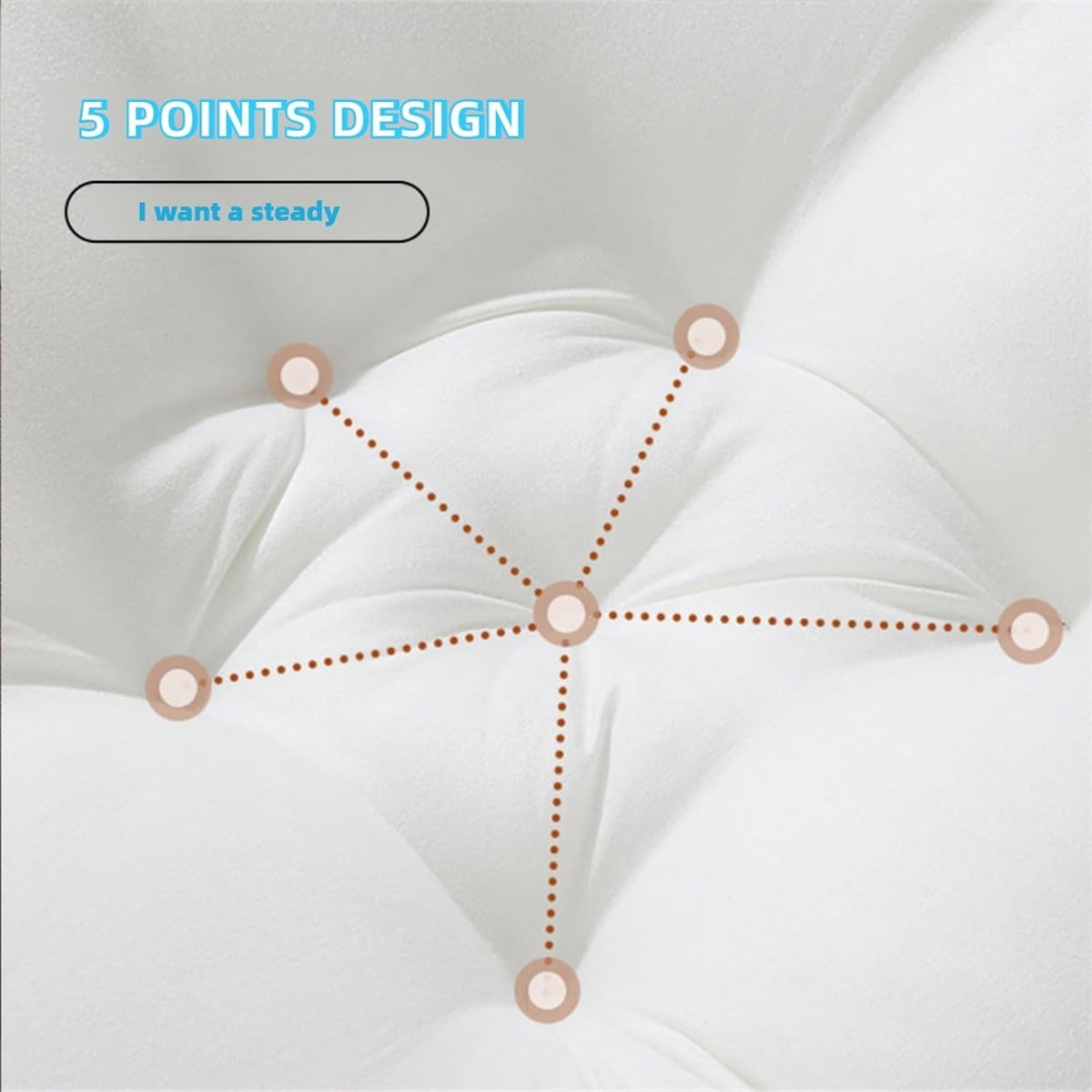 QZS Soft Nest Sleeper Pillow, Breathable Cotton Bed Pillow, Lounger Pillow, 1Pcs, 23.6 x 21.6' - Image 4