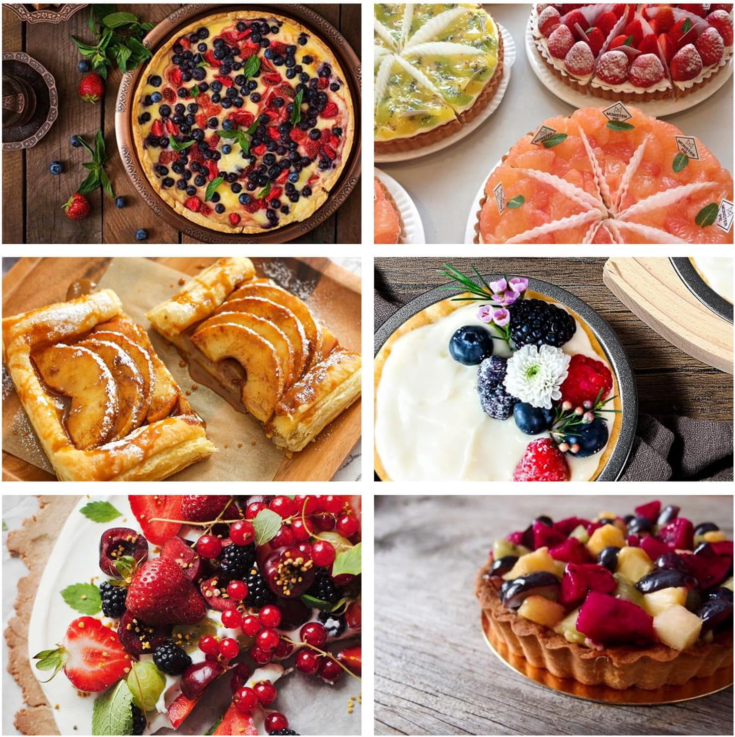 Tutuviw 6 Pack 5 inch Reusable Small Pie Pans, Nonstick Small Pie Tins, Carbon Steel Pie Pans, Mini Pie Pans for Baking, Round Bread and Meat Pie Tins Mini Pie Tins for Cake Dessert - Image 6