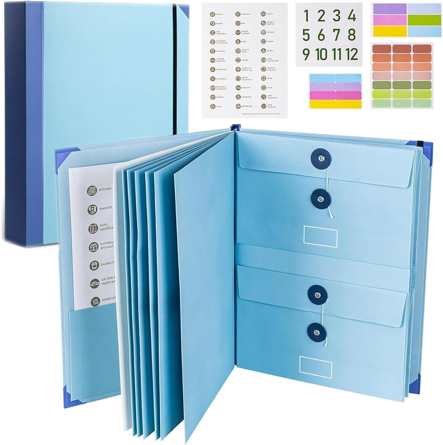 Document Organizer, If I Die Binder - Veleron Life Organizer for Important Papers, Emergency Binder, Birth Certificates, Social Security Cards, Passports, Photos, and Letters - Image 1
