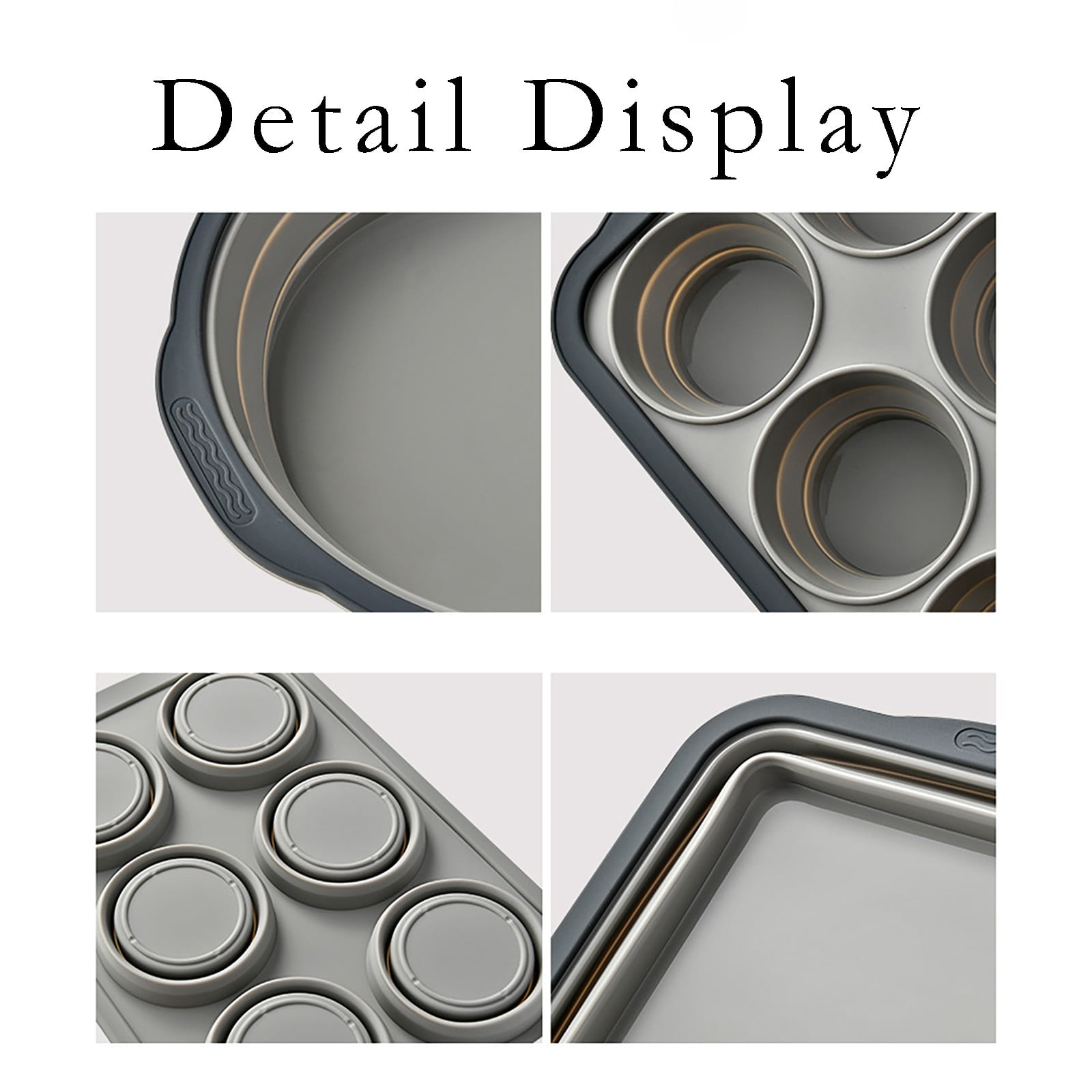 Brownie Pan with Dividers, 1 Set 12 Cavity All Edges Square Cupcake Brownie Pans Mini Cake Non Stick Baking Carbon Steel Bread Mold Small Edge 3x4 Individual Cutter Sheet Tray for Cookie Oven One Size White-A - Image 7