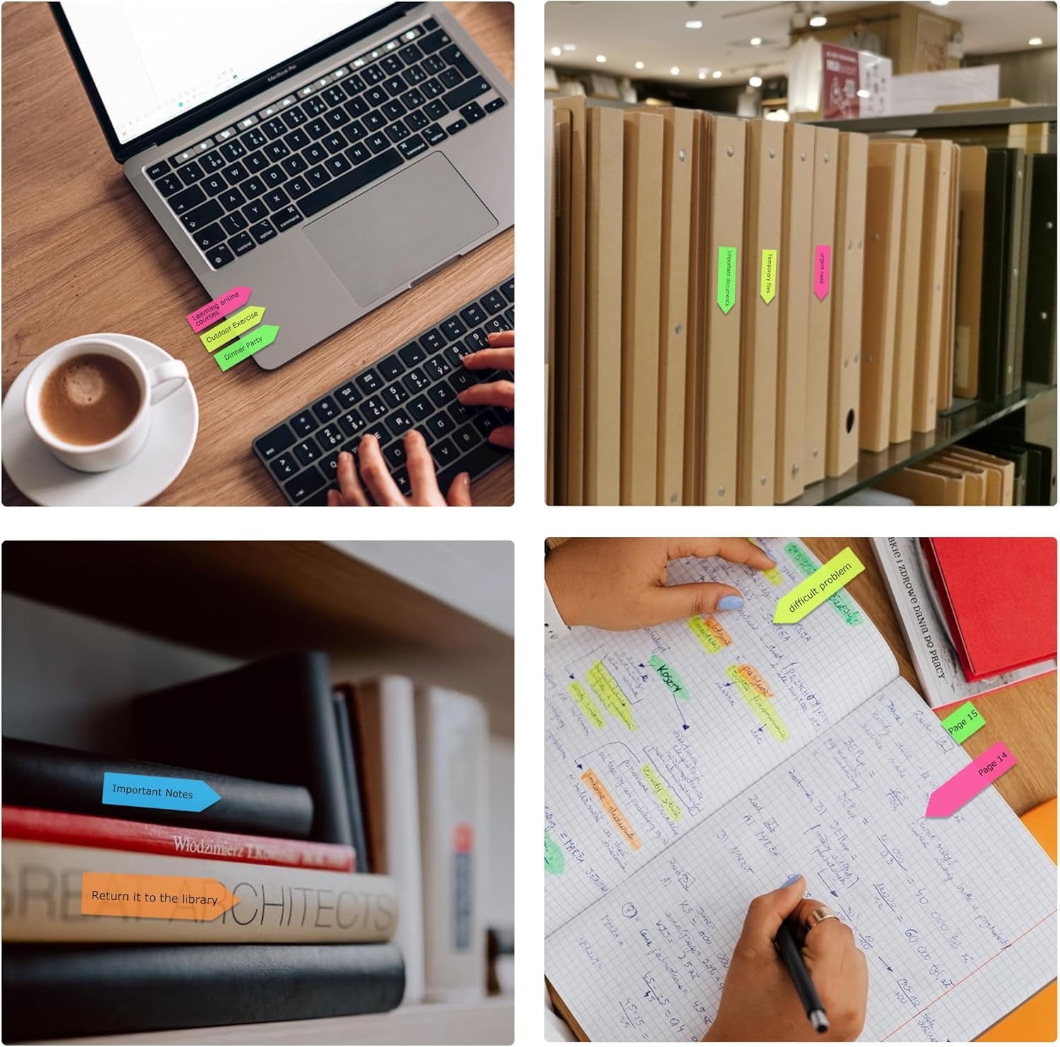 6 Packs/600Pcs Arrow Flags Arrow Tabs,5 Colors Sticky Flags Arrow Sticky Notes,Sign Stickers,Message Flags for Office,Notebook,Annotating,Books,Notary,Books(Multicolor) - Image 5