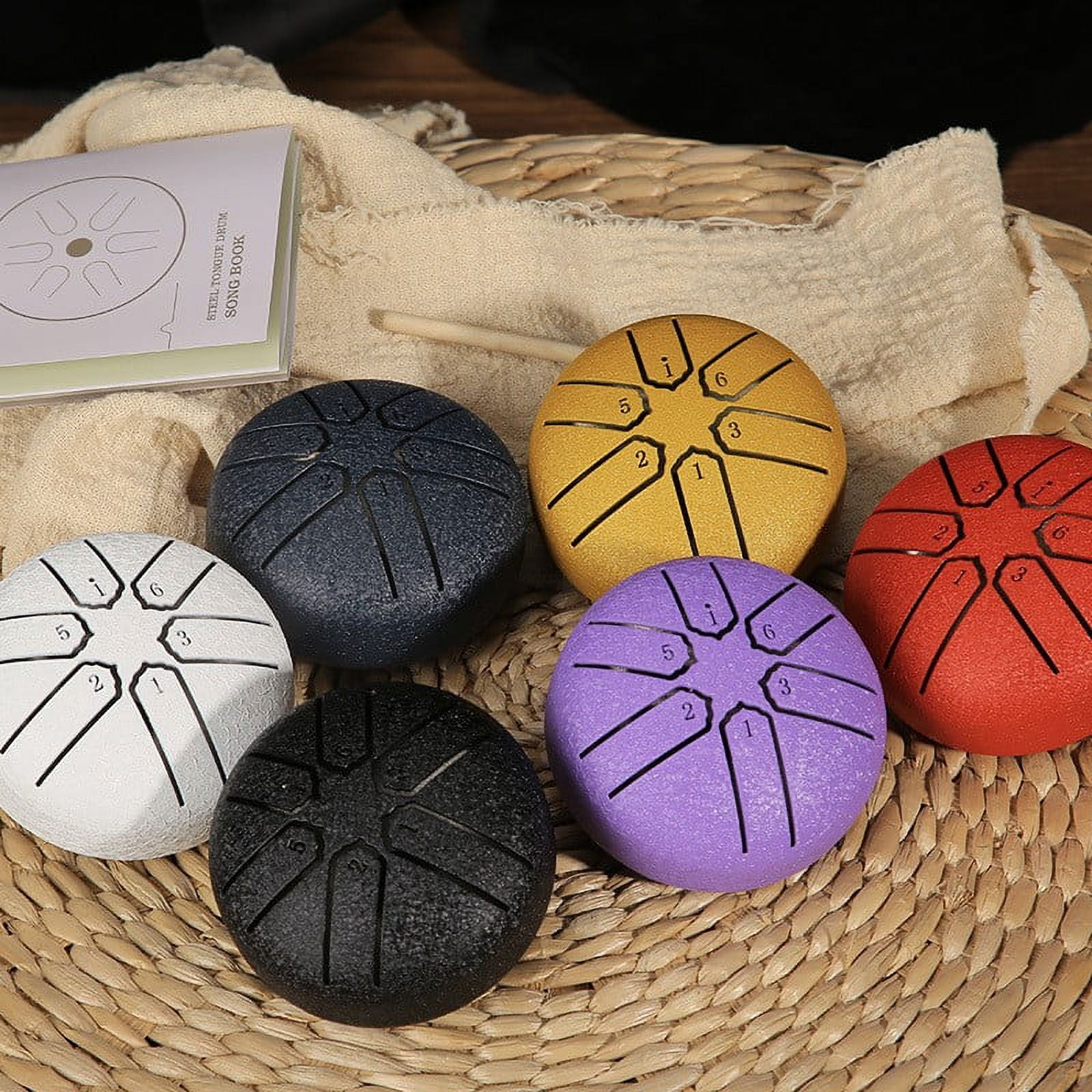 Mini Steel Tongue Drum - Buddha Stone Handpan Drum for Kids & Adults, Meditation & Yoga Gift One Size White - Image 2
