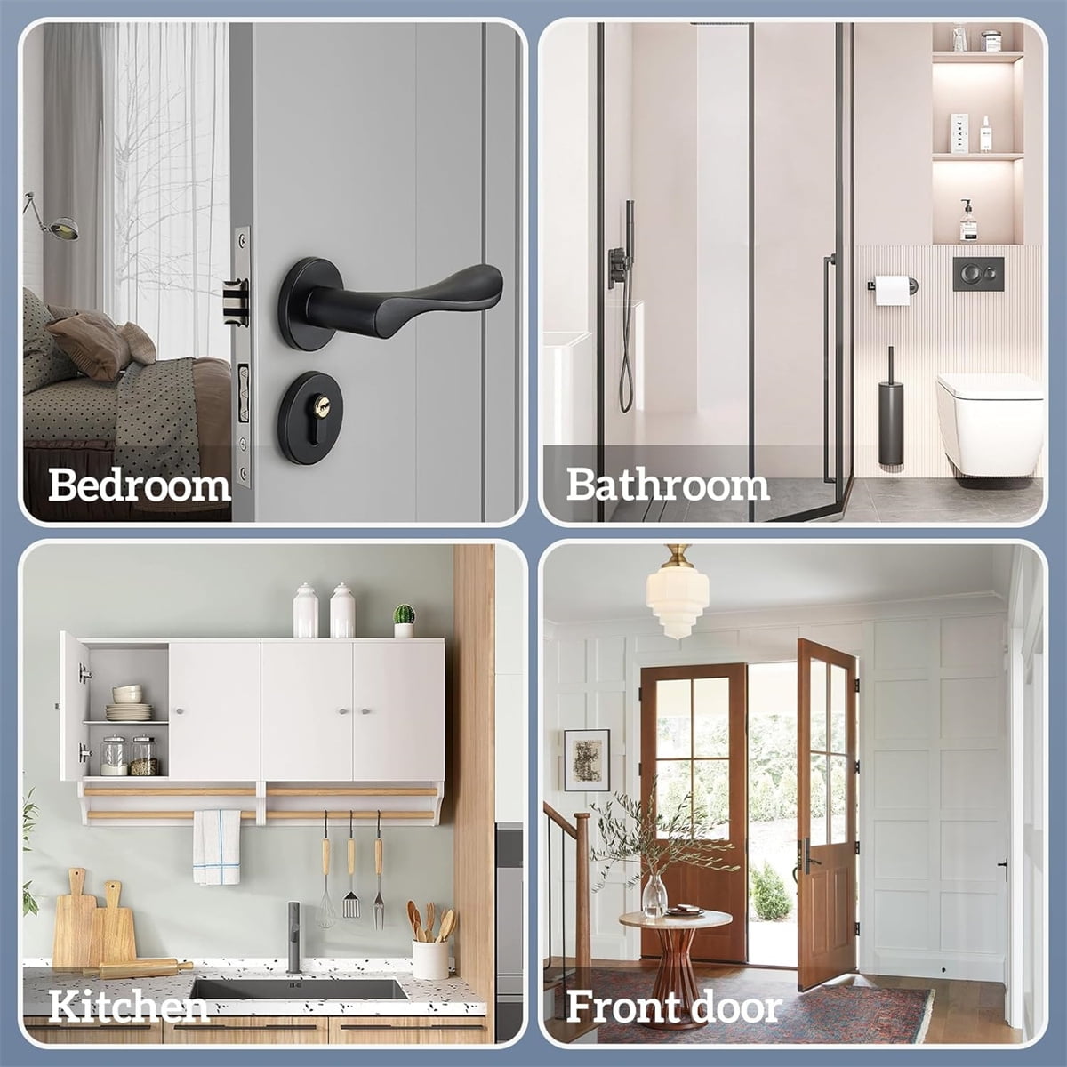 Tutuviw Over the Door Hook,Cat Design Wall Hooks Over Door Hook with 7 Hooks for Back of Bedroom Bathroom Door Punch-Free Coat Rack Organizer Clothes Key Holder Towel Door Coat Hanger,Black Brown - Image 2