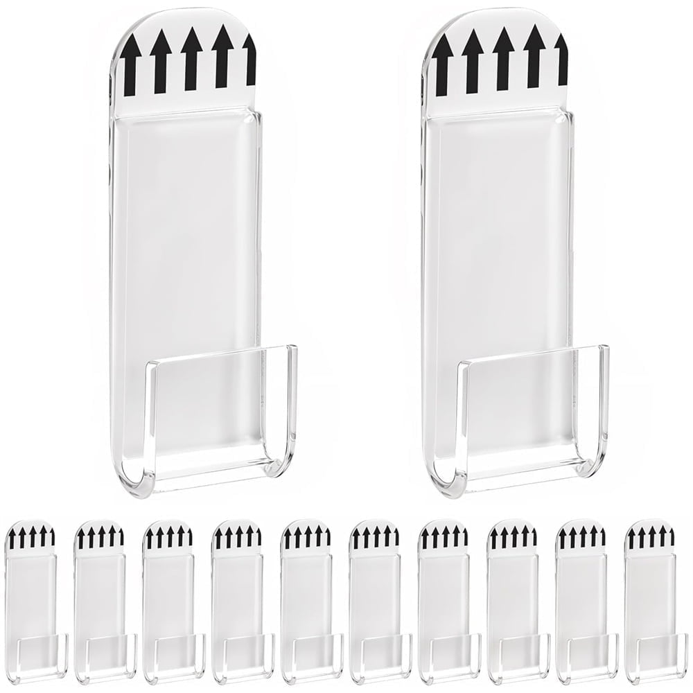 No Drill Vinyl Record Wall Mount Display Shelf,Clear Acrylic Vinyl Holder,Wall Mount Album Storage Shelves,Self Adhesive Wall Hangers Holder,for Home Office Living Room Decor 18 Pcs - Image 1