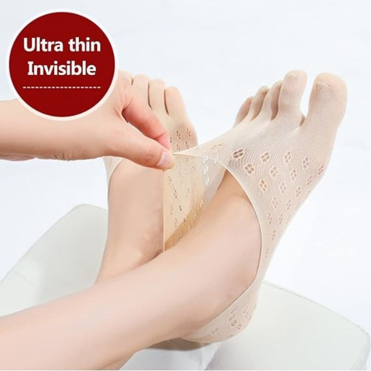 Orthopedic Toe Compression Socks,6 Pairs Multi-color Anti Bunions Health Socks,Breathable Toe Separator Socks for Women,Men(Beige/Black/White) - Image 4