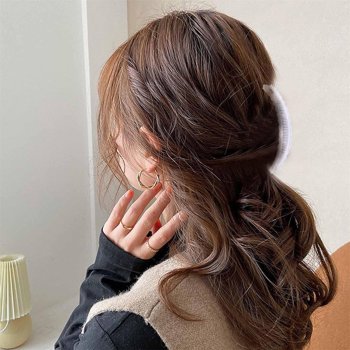 Banana Clips,Tutuviw Vintage Clincher Combs Tool,Nonslip Hair Banana Combs,Large Acrylic Banana Clips for Thick Hair,Strong Ponytail Holder Clips Fishtail Hair Clip for Women Girls,3 Styles - Image 5