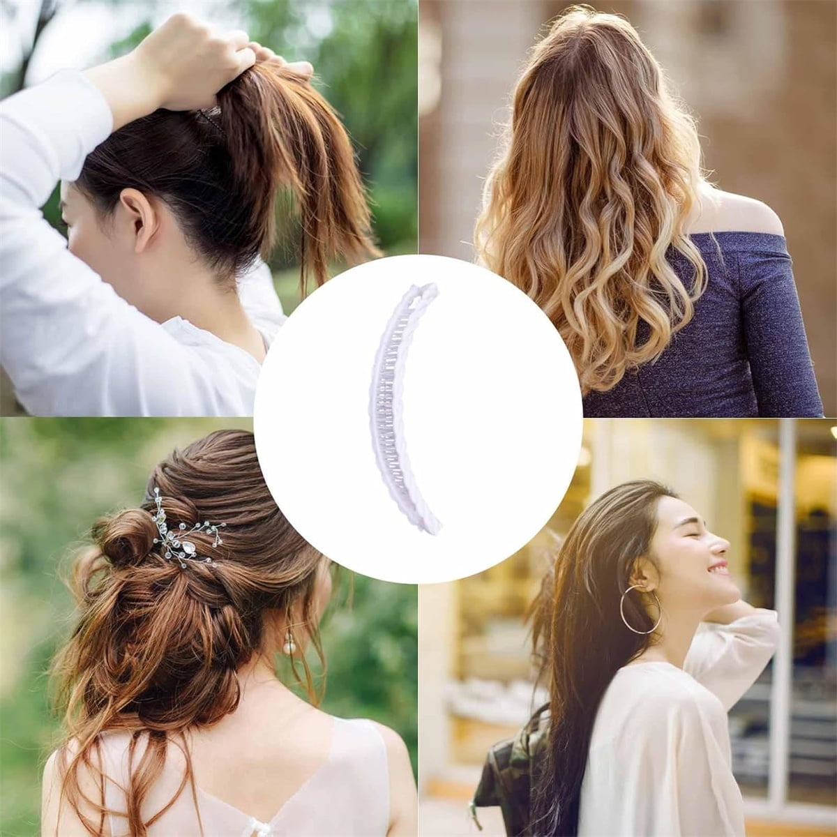 Banana Clips,Tutuviw Vintage Clincher Combs Tool,Nonslip Hair Banana Combs,Large Acrylic Banana Clips for Thick Hair,Strong Ponytail Holder Clips Fishtail Hair Clip for Women Girls,3 Styles - Image 6