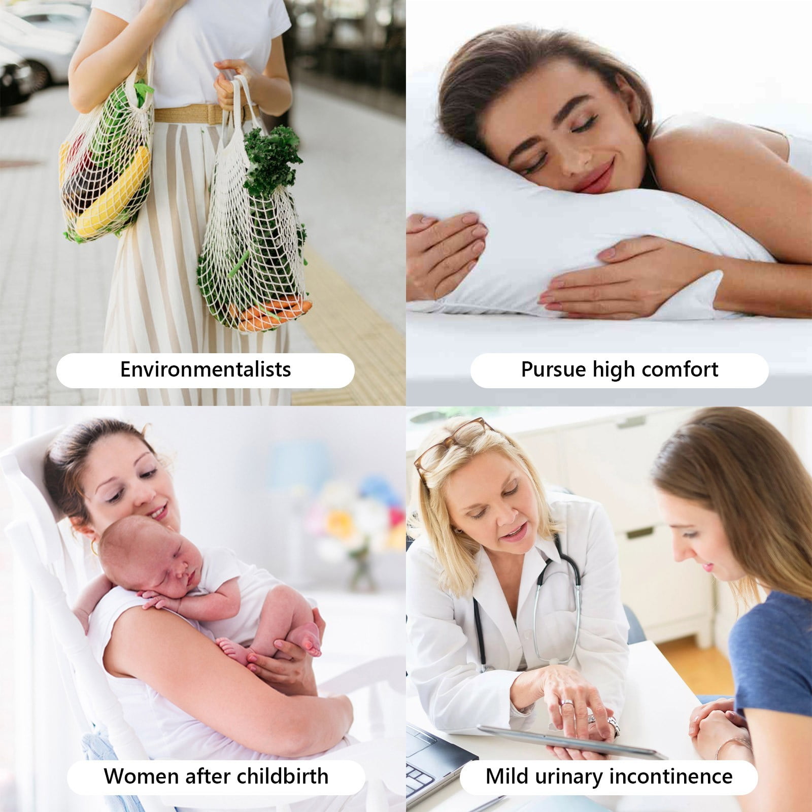Heavy Incontinence Pads, Soft Cloths Menstrual Pads, Washable Sanitary Napkins, Reusable Menstrual Pads, Leak Proof Highly Absorbent Pures Cotton Reusable Menstrual Pad, 20*23cm A - Image 4