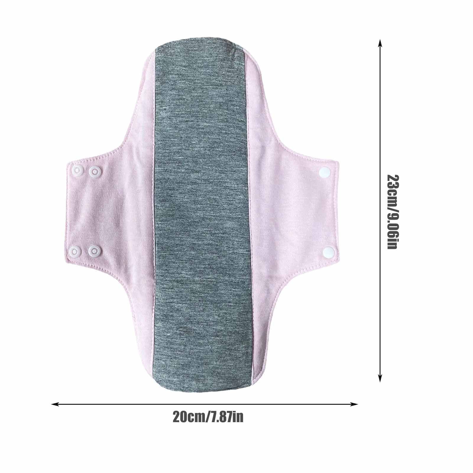 Heavy Incontinence Pads, Soft Cloths Menstrual Pads, Washable Sanitary Napkins, Reusable Menstrual Pads, Leak Proof Highly Absorbent Pures Cotton Reusable Menstrual Pad, 20*23cm C - Image 2